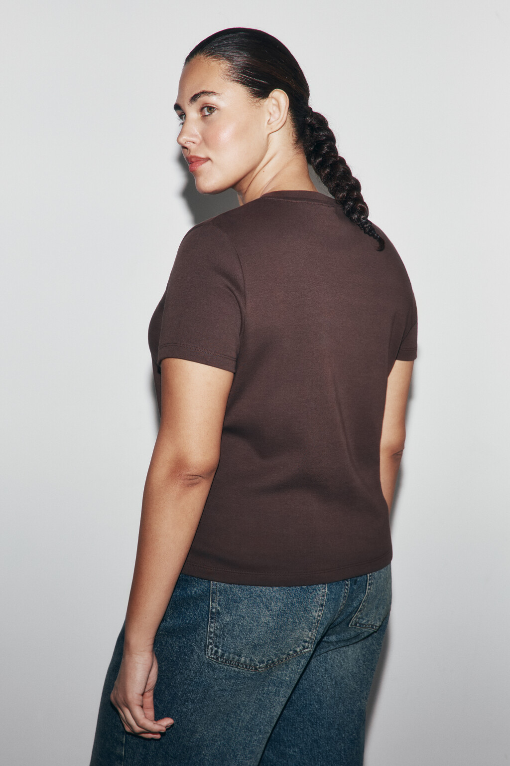 футболка базовая плотная - цвет коричневый - 4