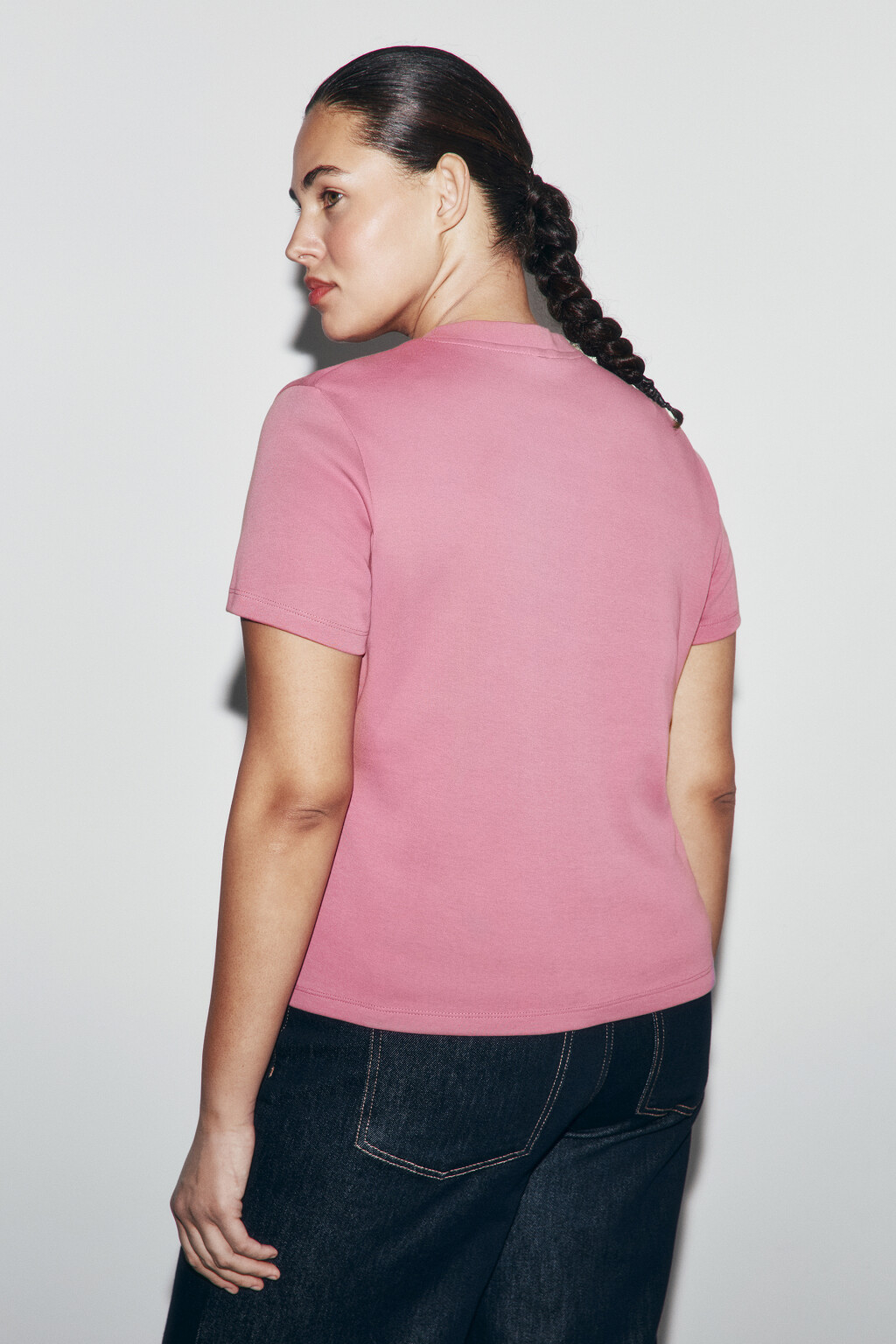 футболка базовая плотная - цвет розовый - 3