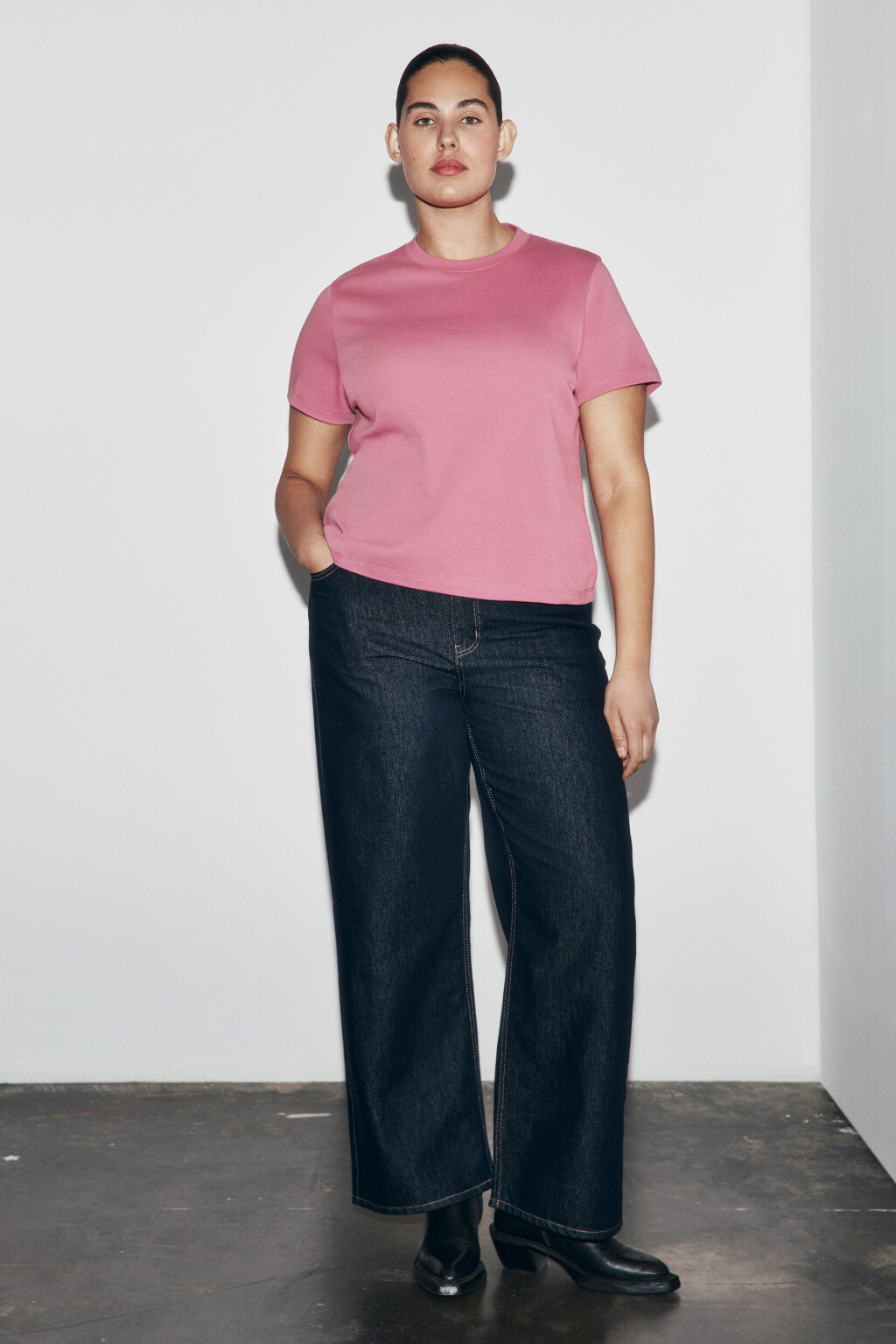 футболка базовая плотная - цвет розовый - 4