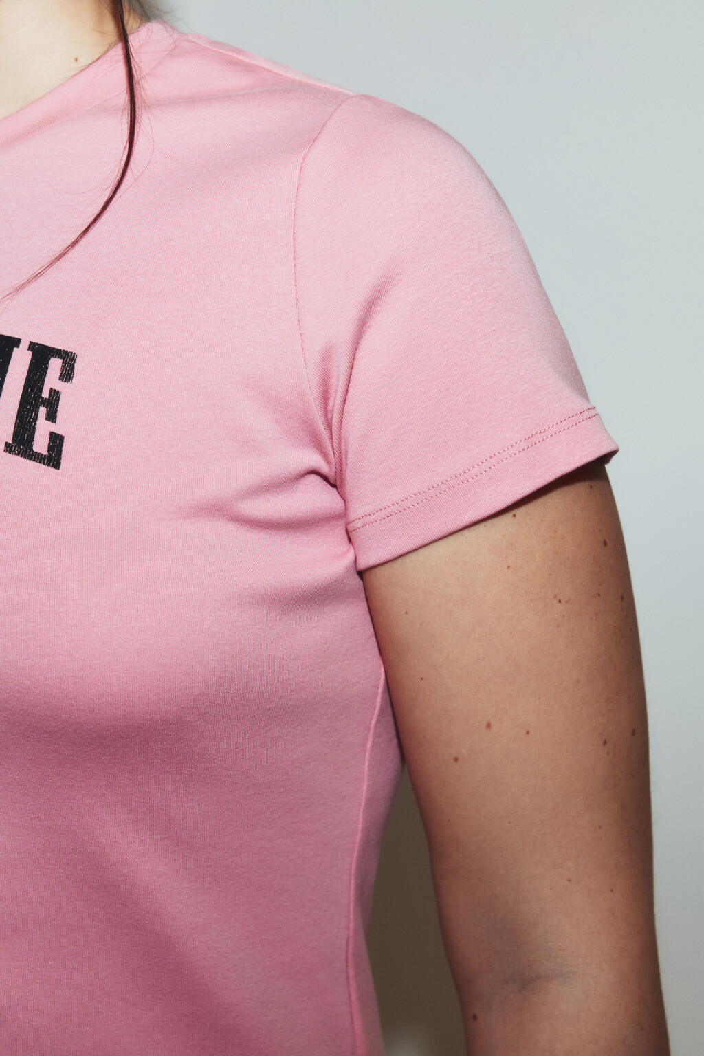 Футболка облегающая с принтом - цвет розовый - 7