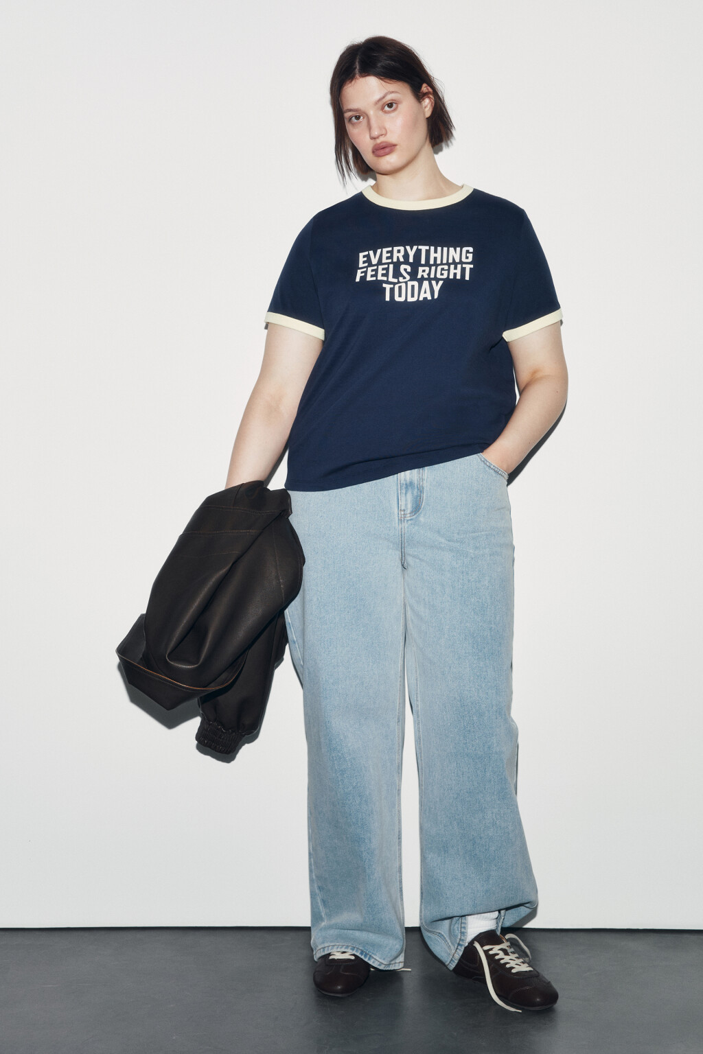 Футболка хлопковая с принтом - цвет синий - 3