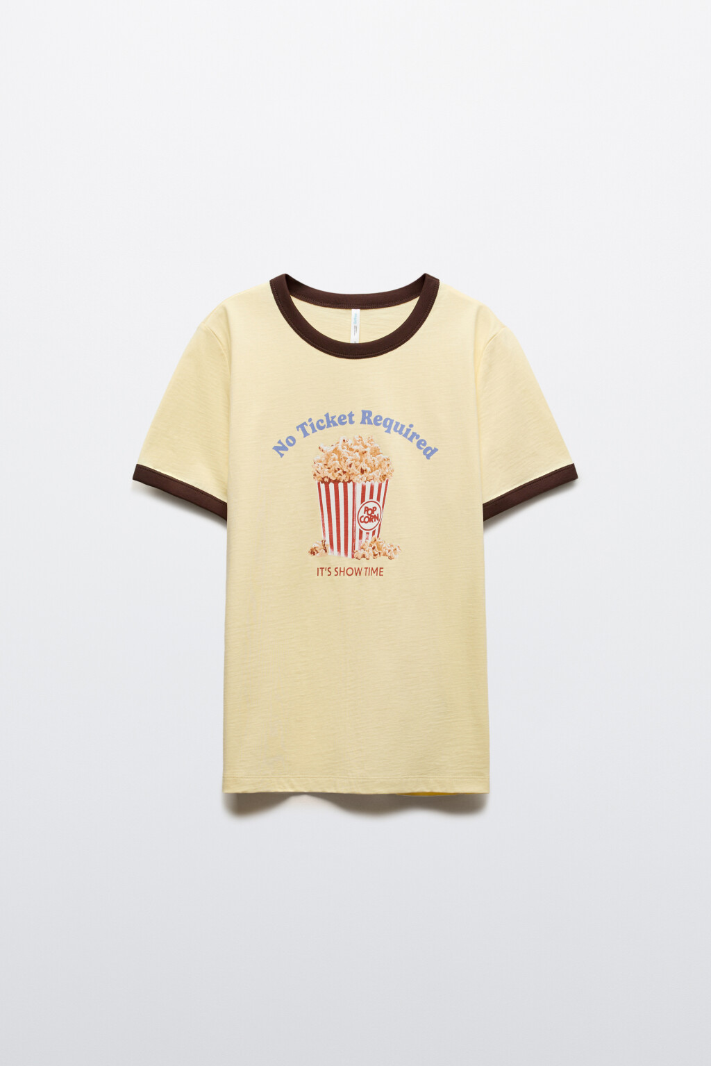 Футболка хлопковая с принтом - цвет желтый - 1