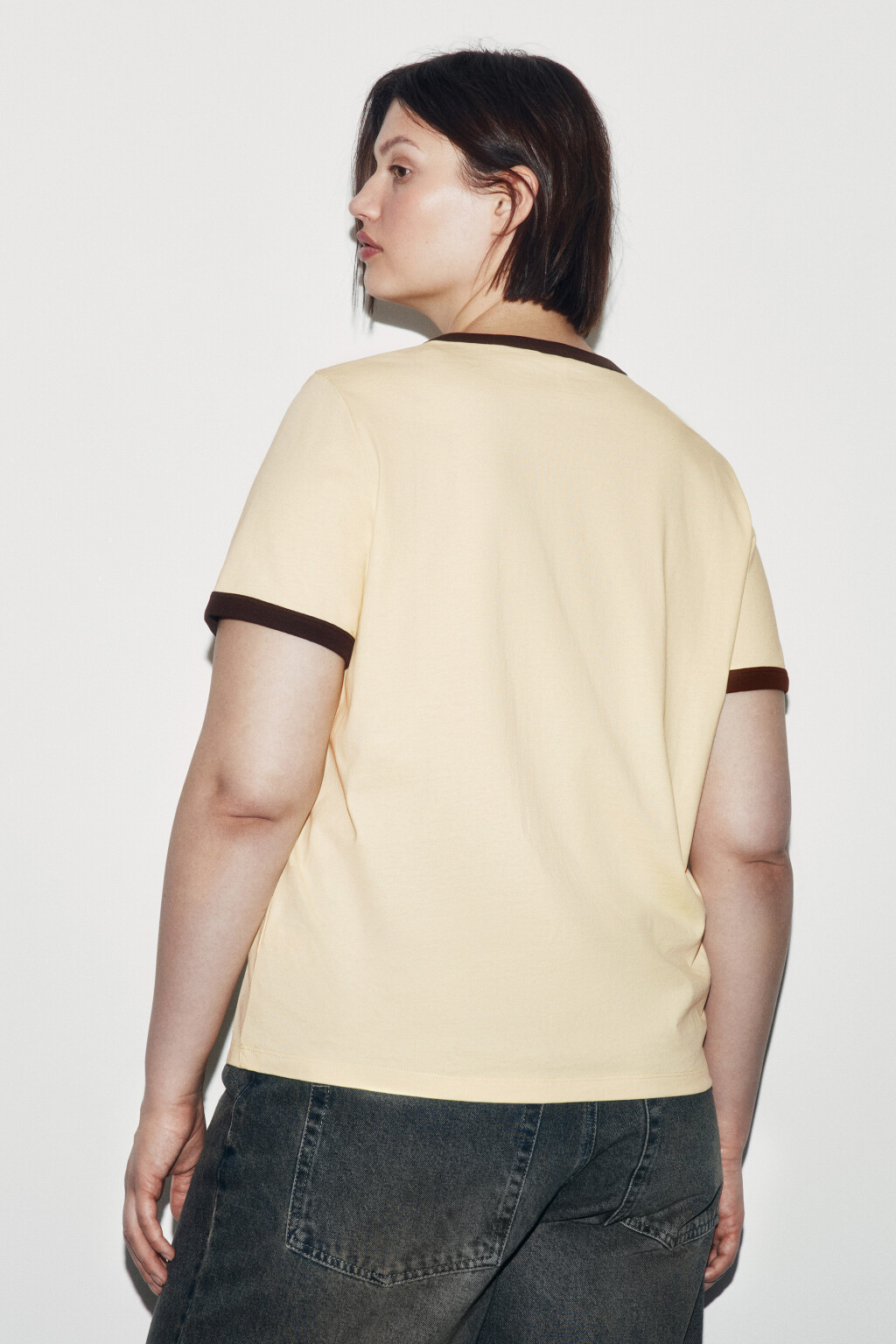 Футболка хлопковая с принтом - цвет желтый - 3