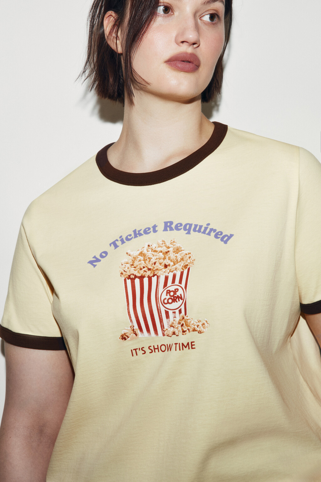 Футболка хлопковая с принтом - цвет желтый - 4