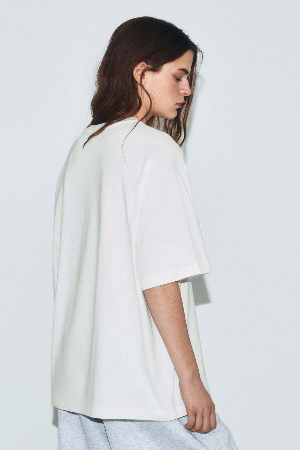 Футболка хлопковая с принтом - цвет белый - 3