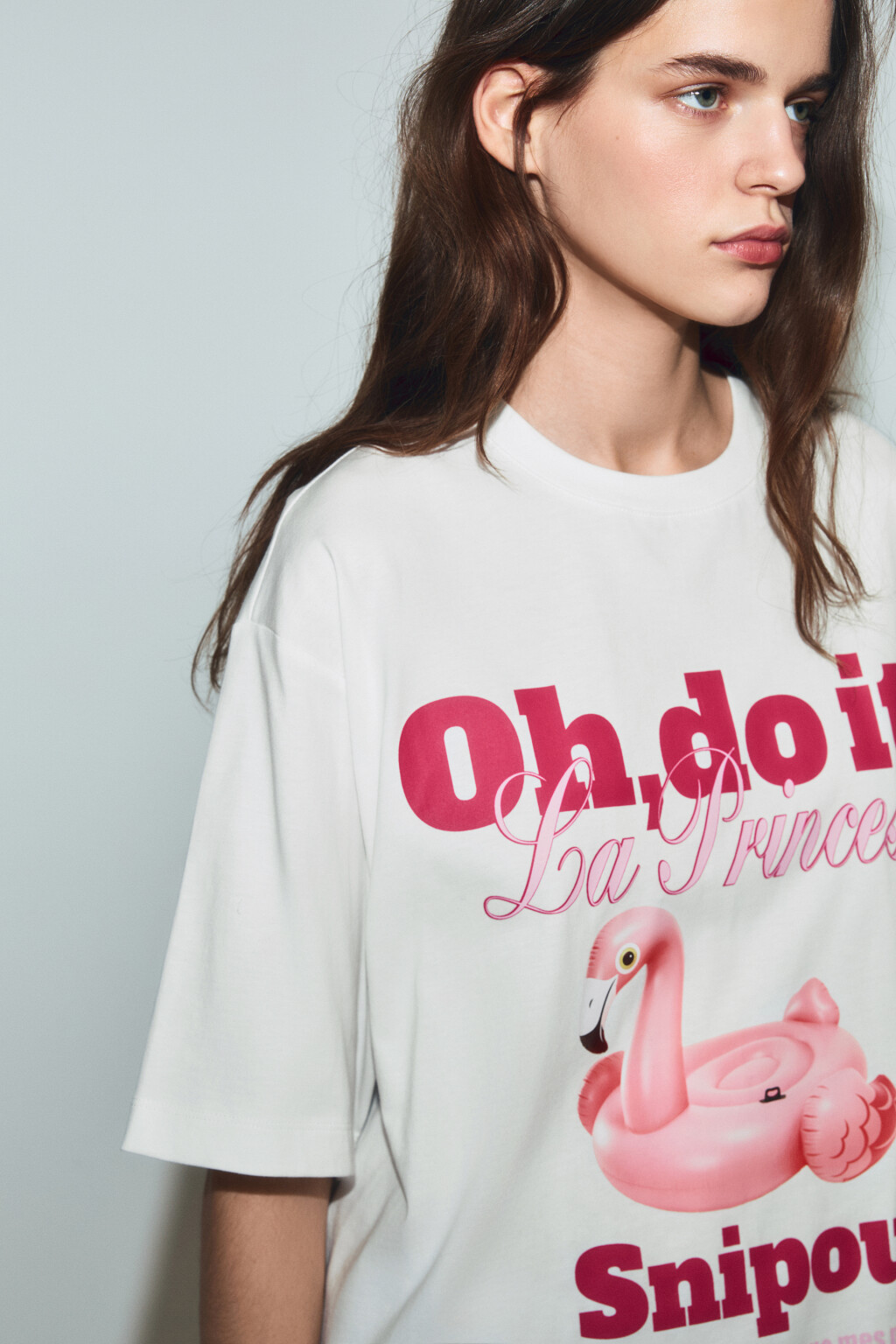 Футболка хлопковая с принтом - цвет белый - 6