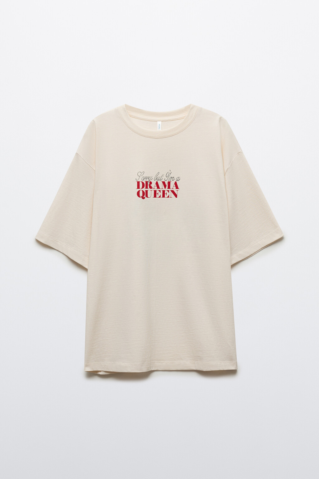 Футболка хлопковая с принтом - цвет бежевый - 7