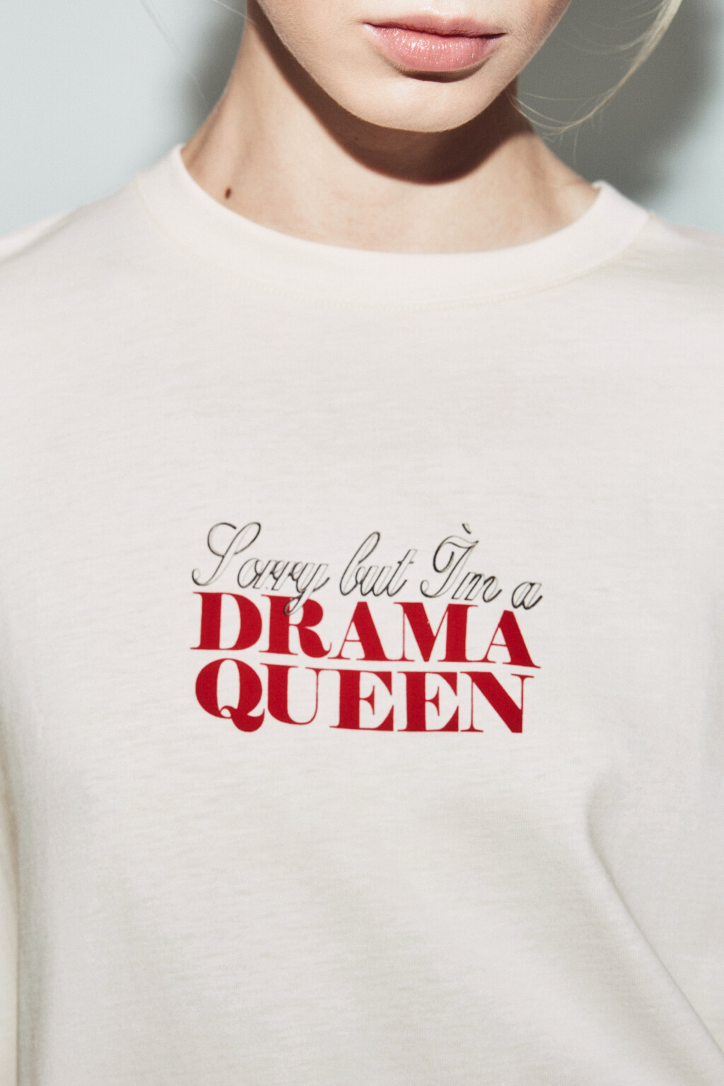 Футболка хлопковая с принтом - цвет бежевый - 5