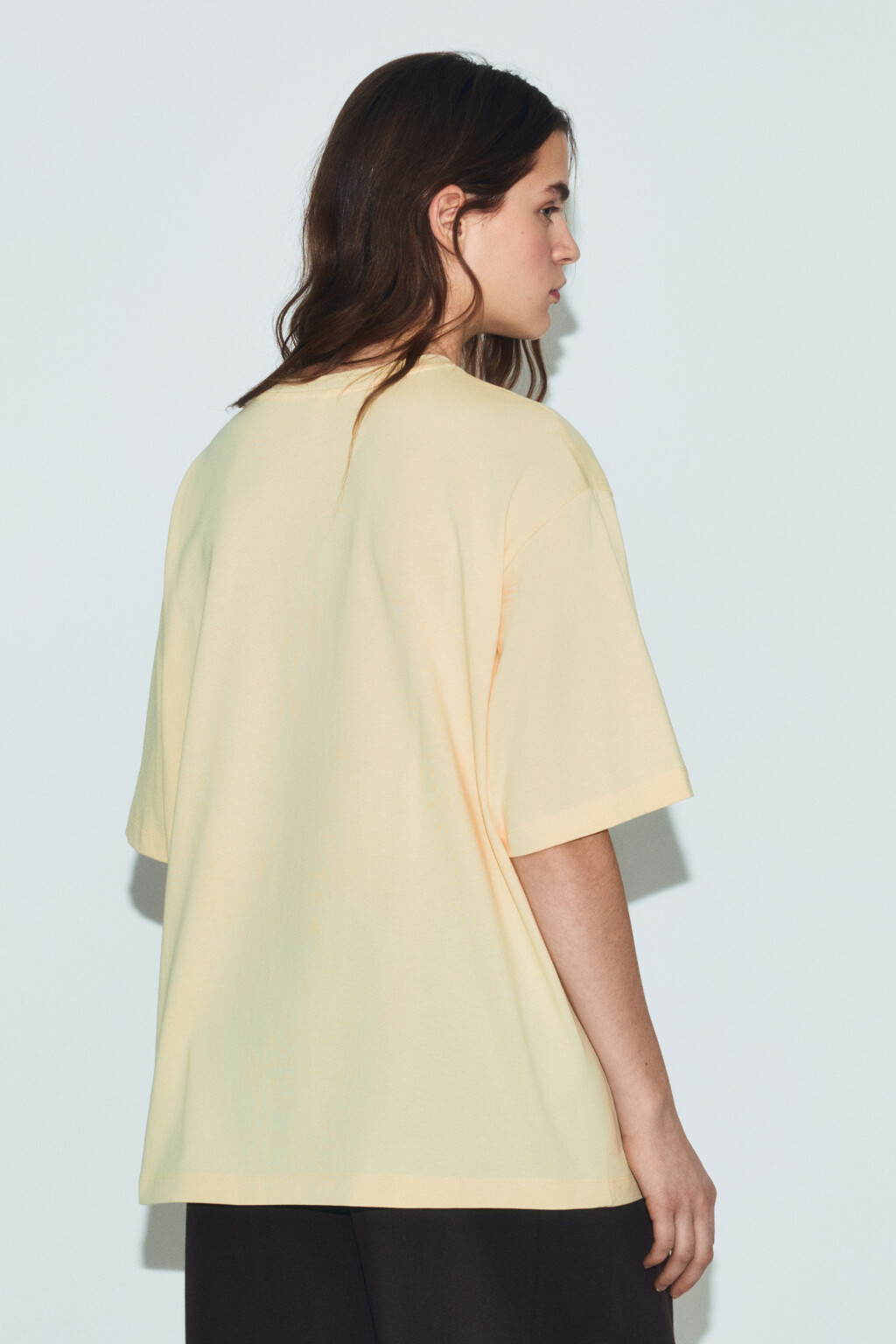 Футболка хлопковая с принтом - цвет желтый - 3