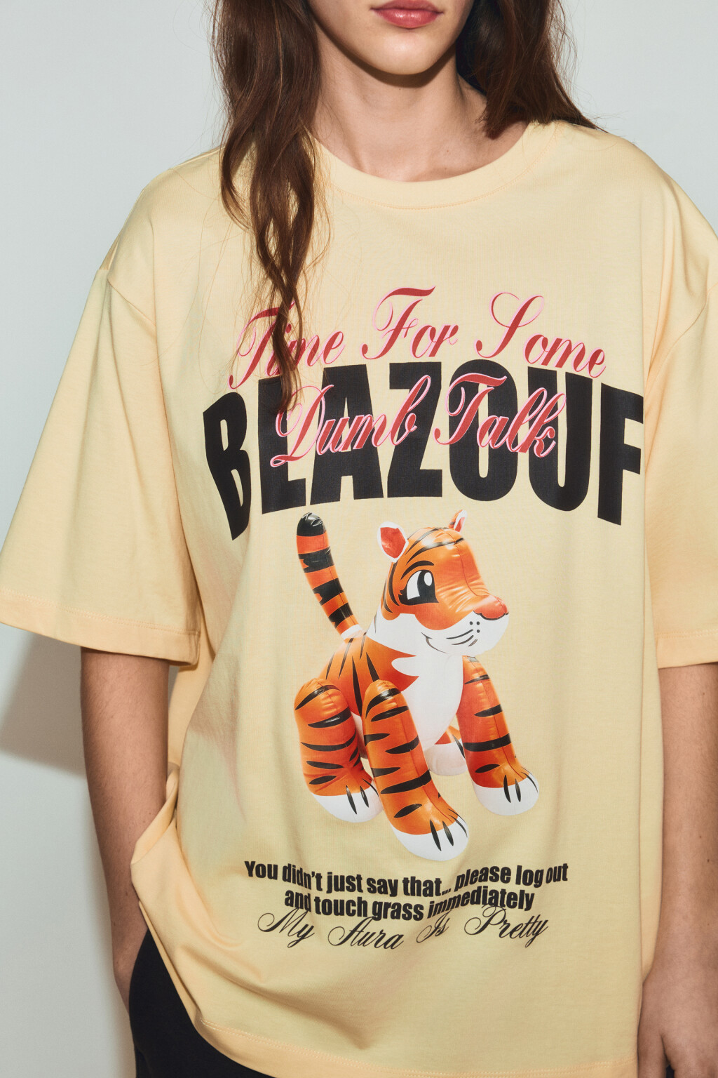 Футболка хлопковая с принтом - цвет желтый - 5