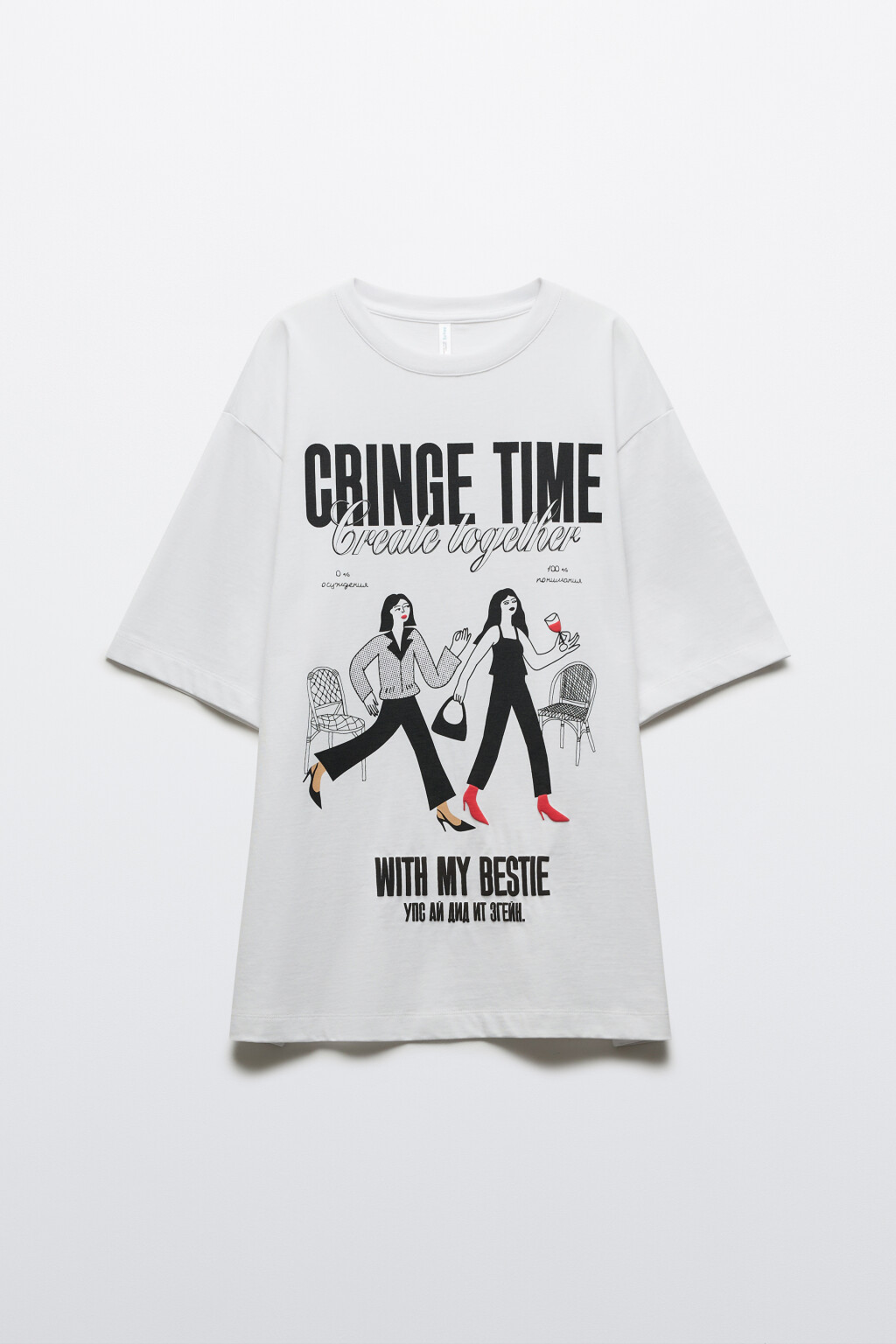 Футболка хлопковая с принтом - цвет мультиколор - 7