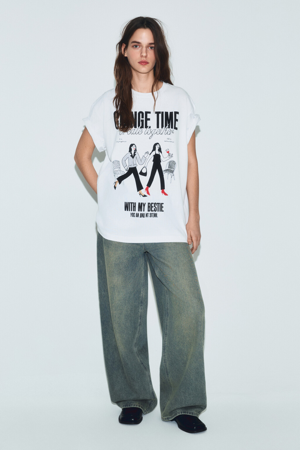 Футболка хлопковая с принтом - цвет мультиколор - 4