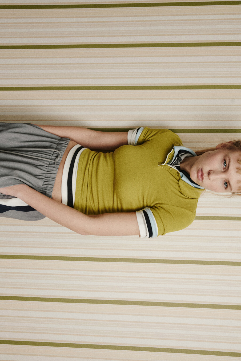 Футболка-поло с имитацией второго слоя - цвет зеленый - 2