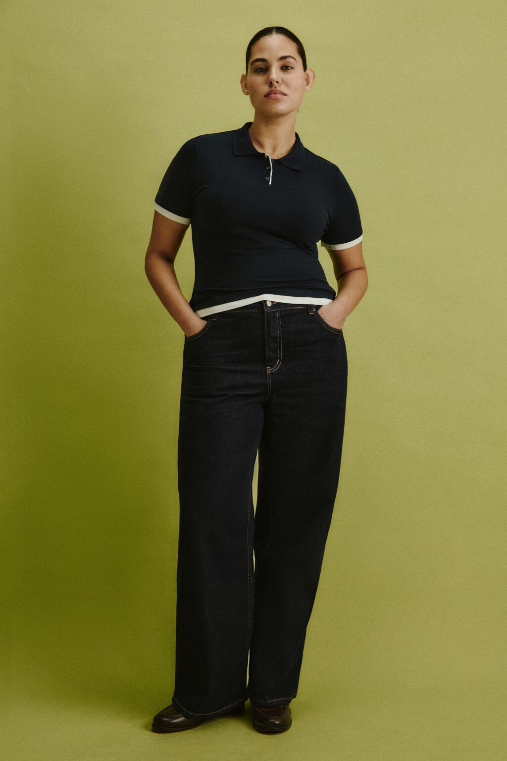 Футболка-поло с имитацией второго слоя - цвет синий - 4