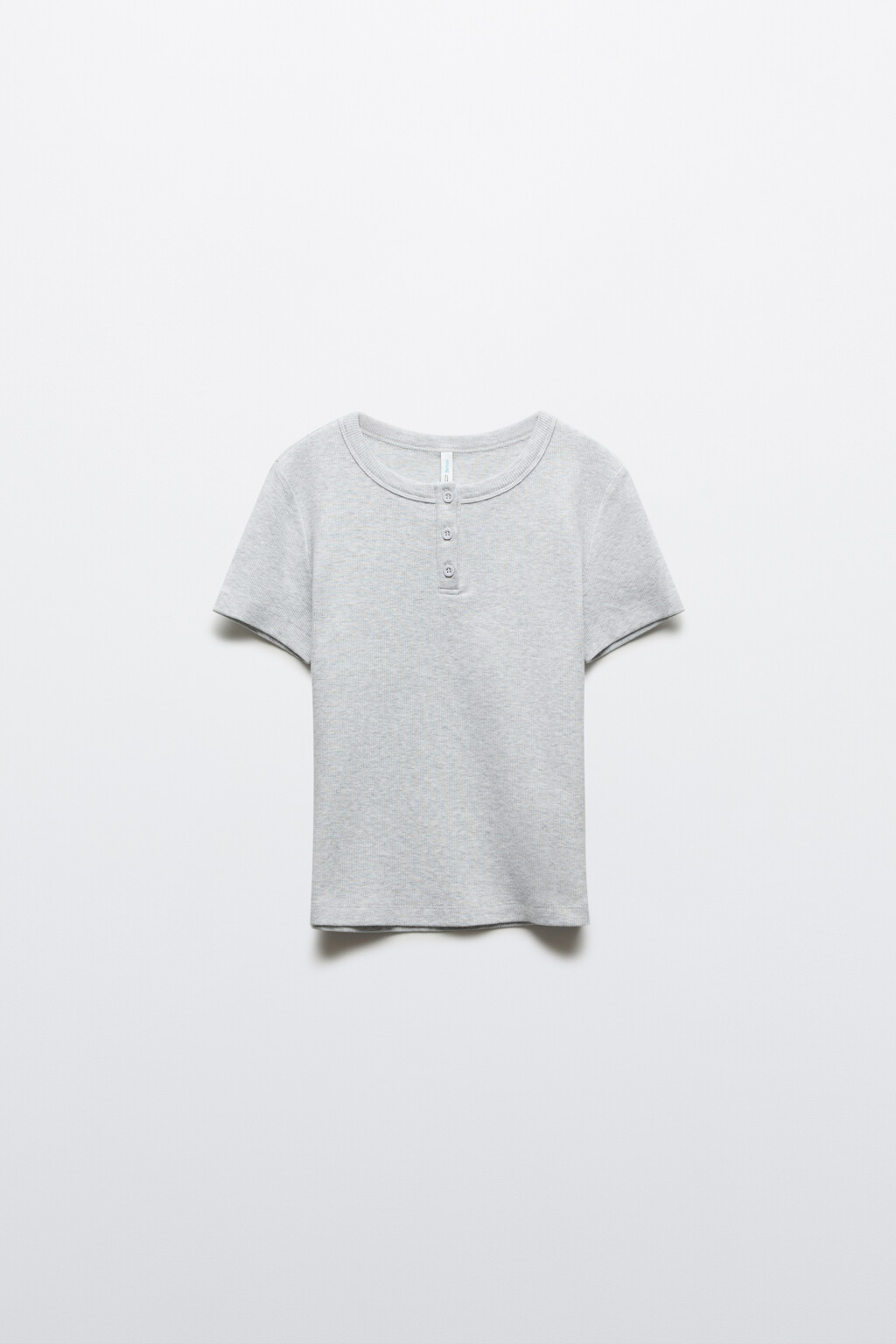 Футболка облегающая с планкой - цвет серый - 7