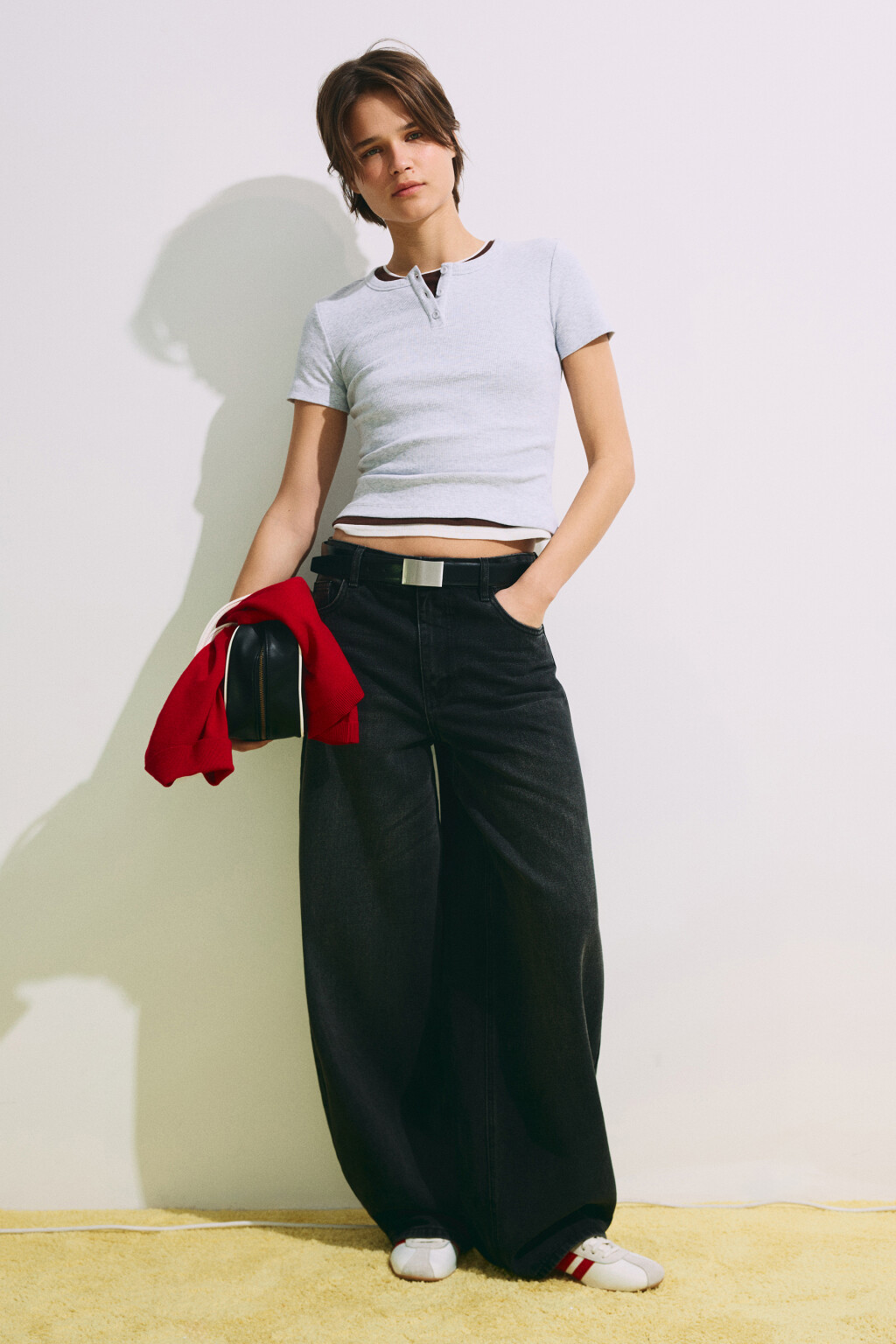 Футболка облегающая с планкой - цвет серый - 4