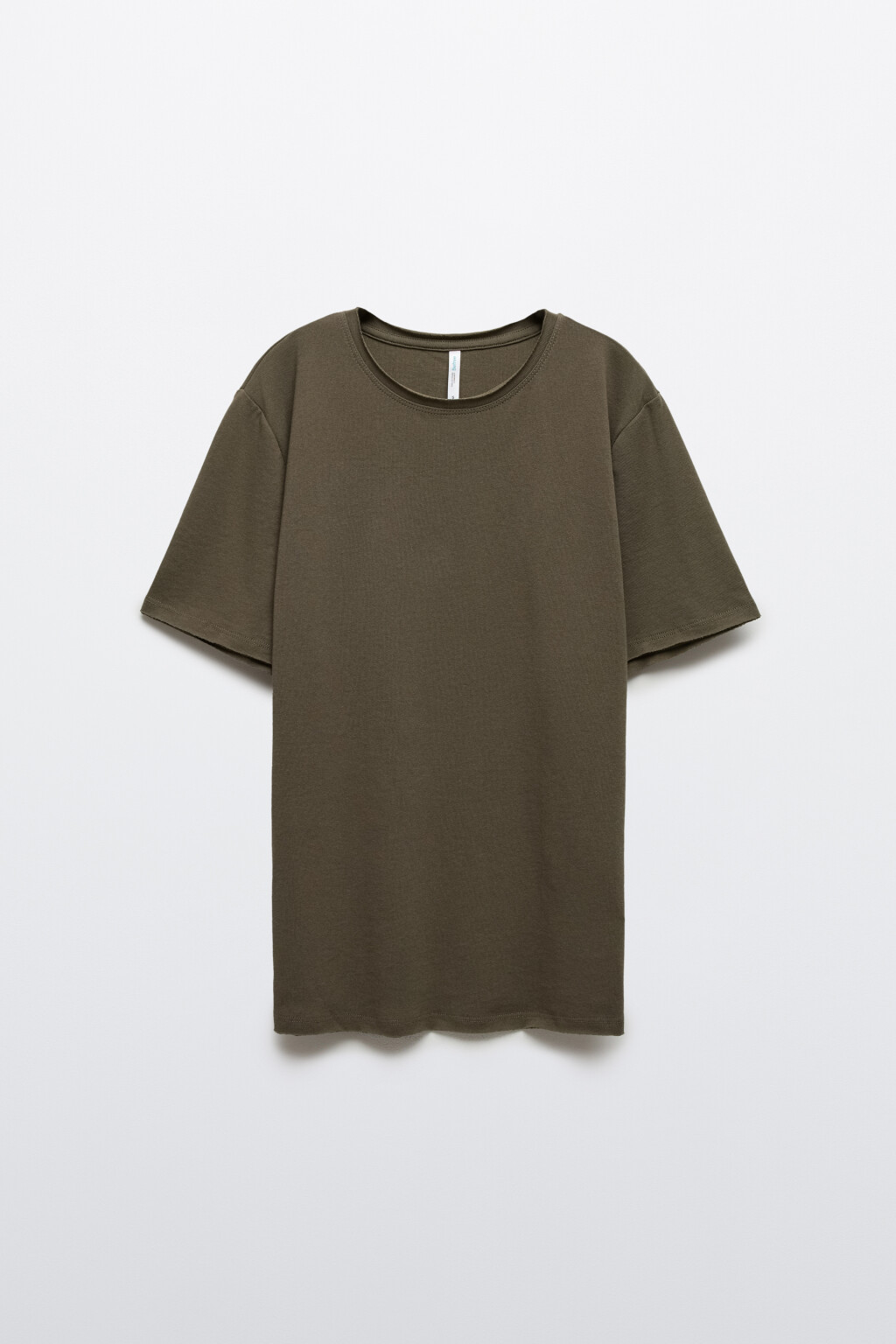 Футболка базовая удлиненная - цвет зеленый - 1