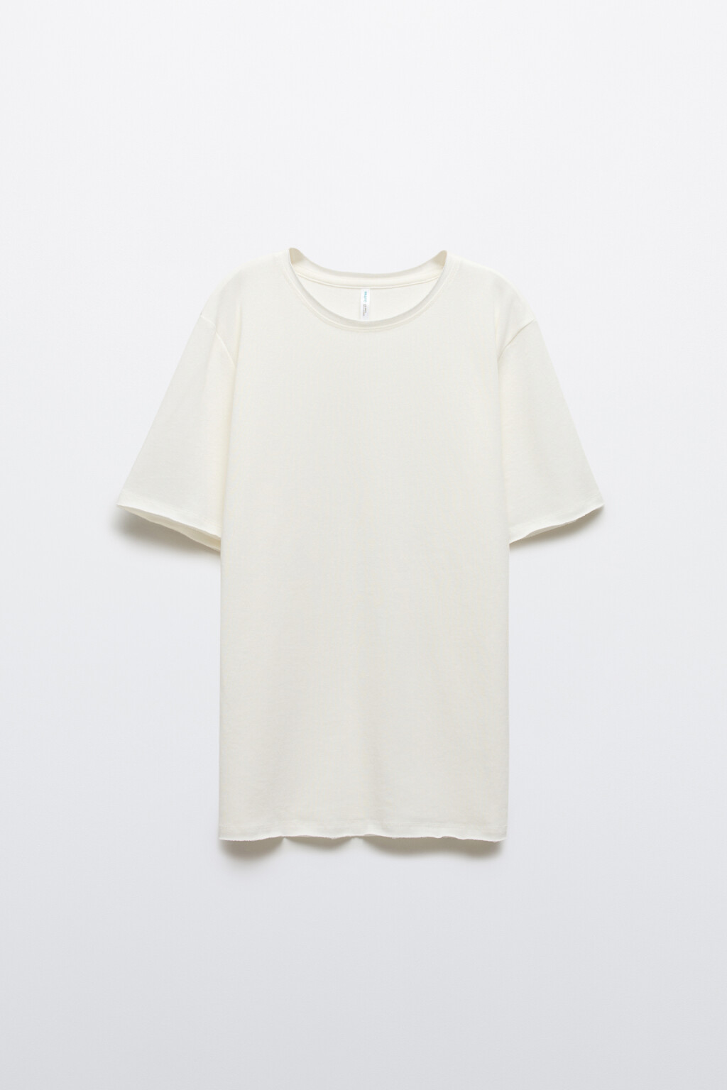 Футболка базовая удлиненная - цвет белый - 1