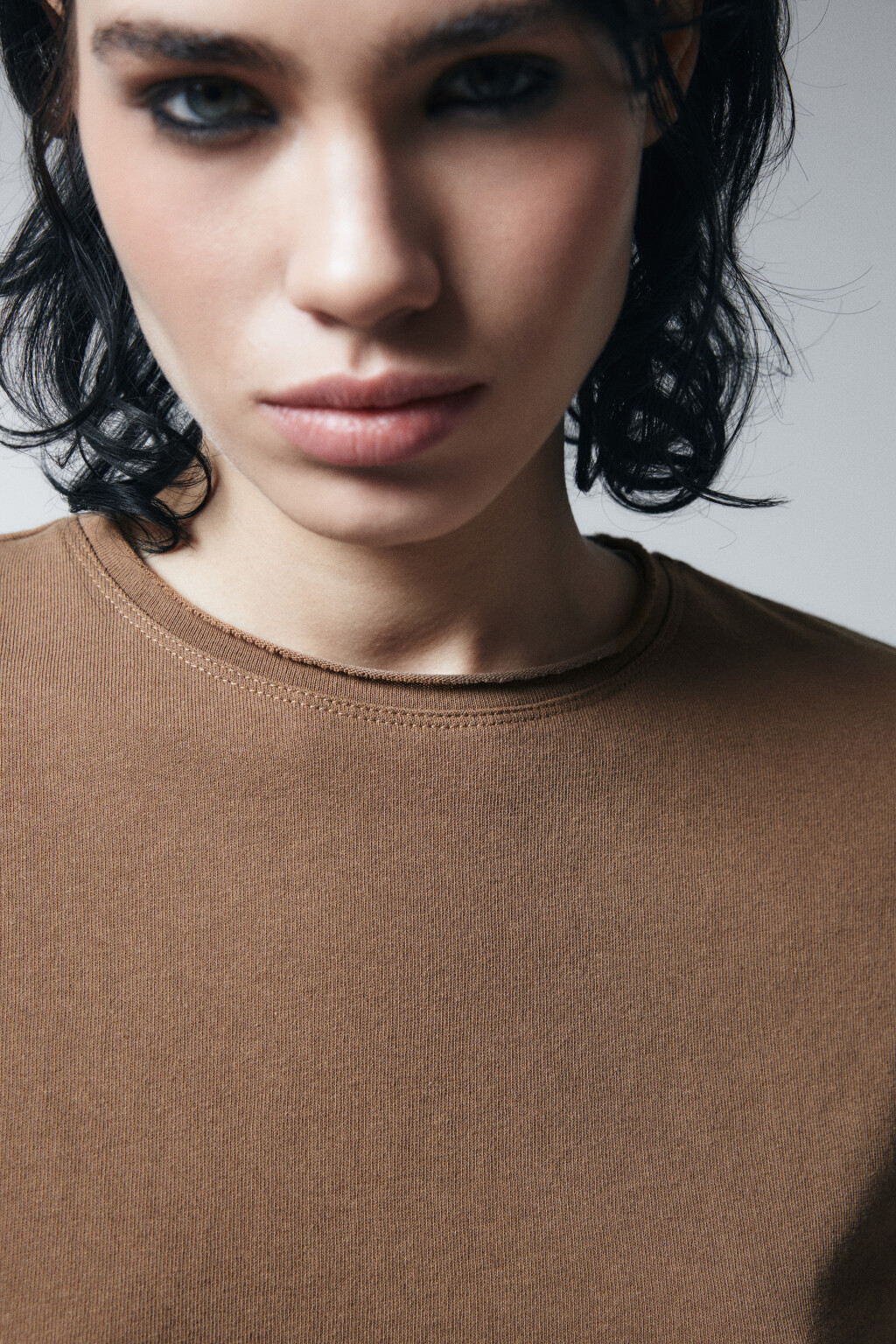 Футболка базовая удлиненная - цвет коричневый - 5