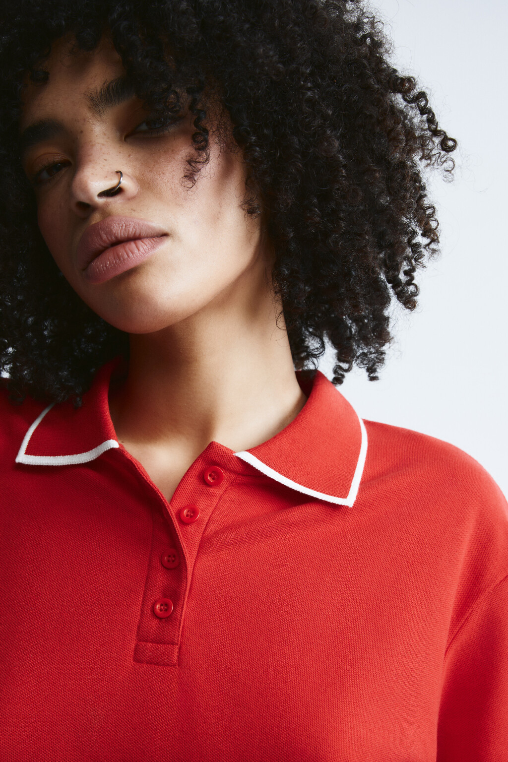 Футболка-поло с имитацией второго слоя - цвет красный - 5