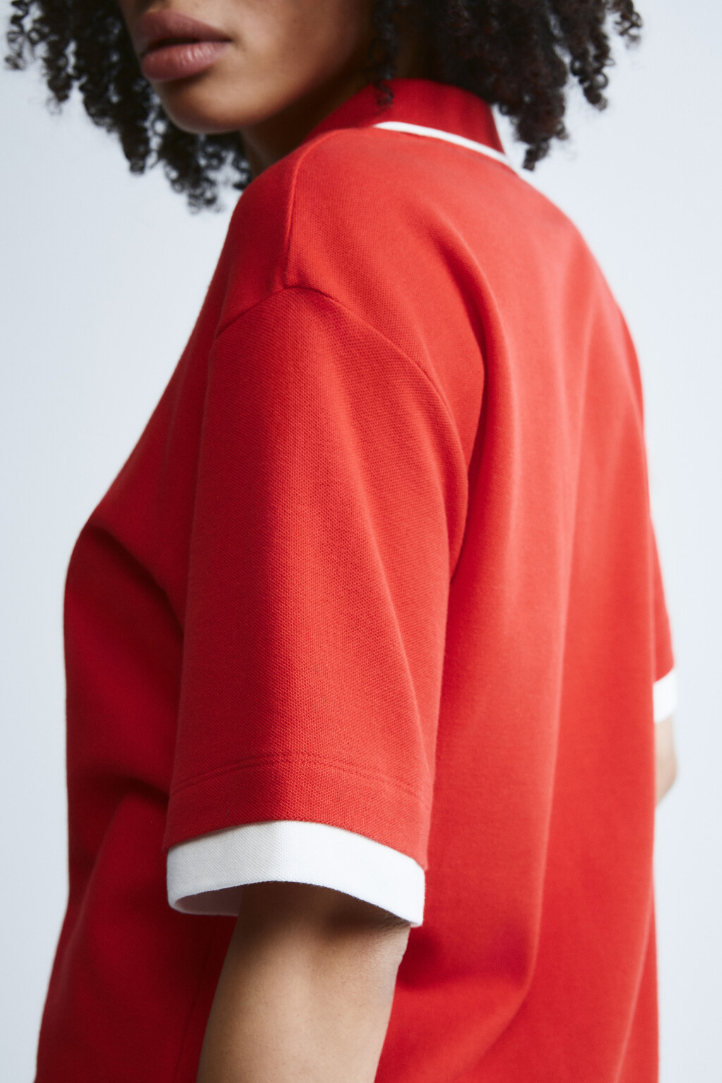 Футболка-поло с имитацией второго слоя - цвет красный - 6