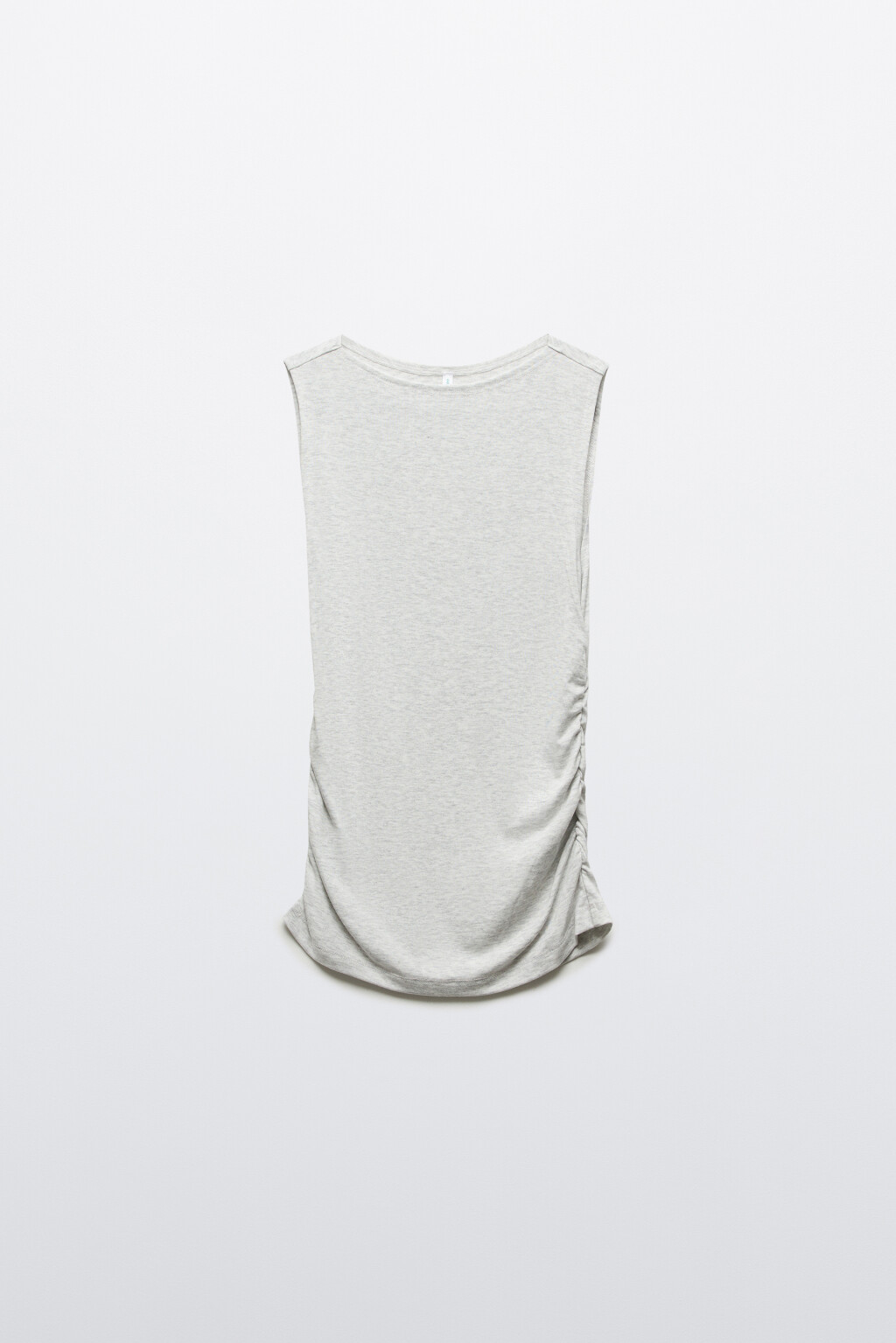Майка облегающая с драпировками - цвет серый - 1