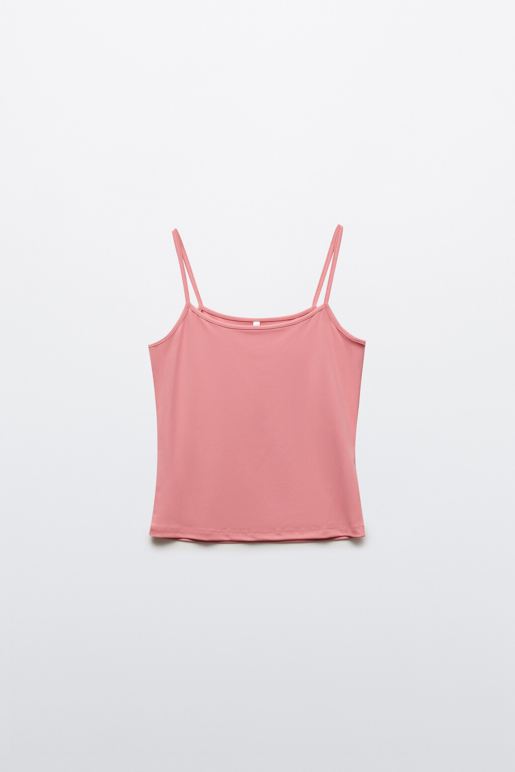 Майка-топ приталенная на лямках - цвет розовый - 1