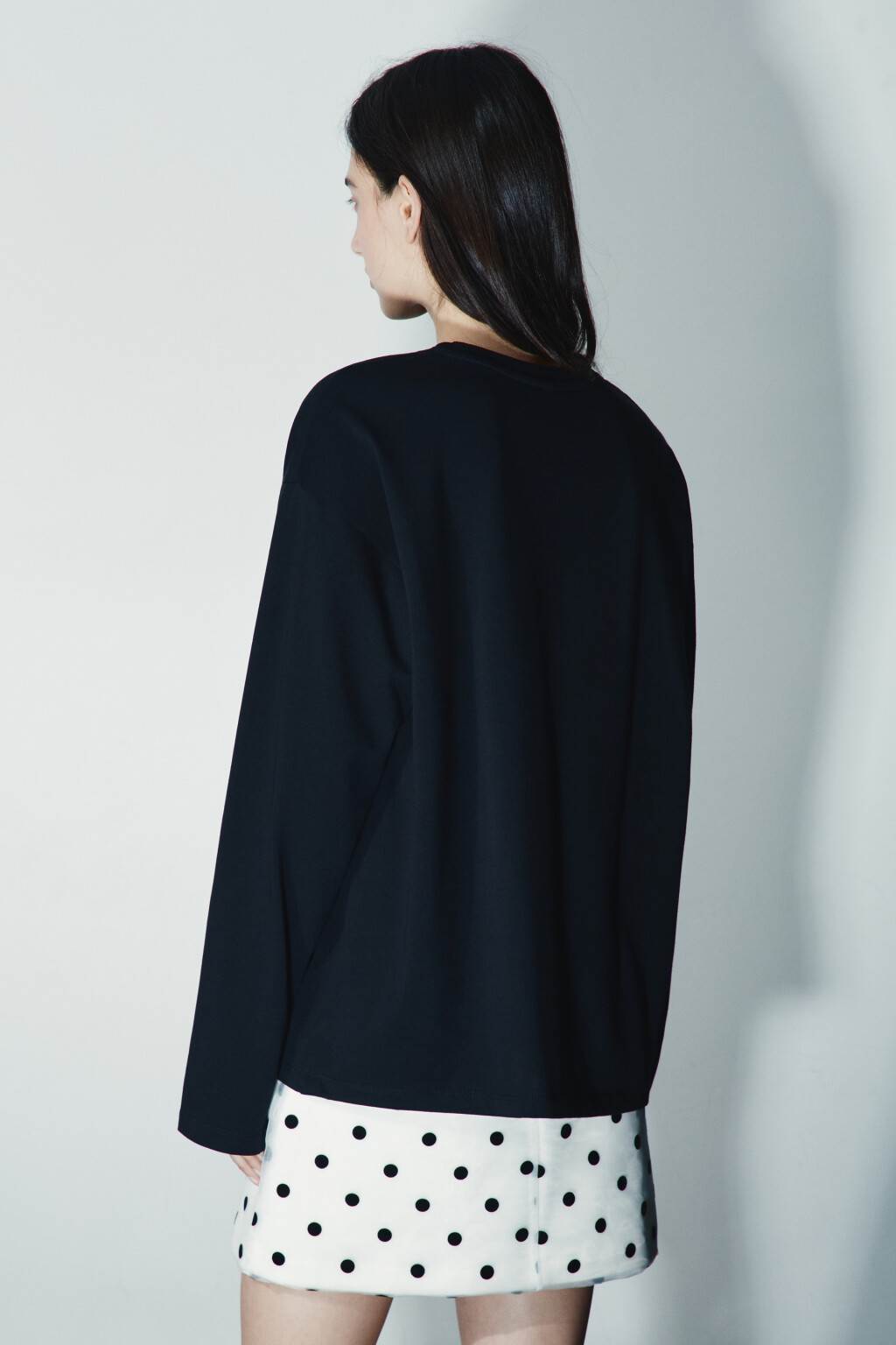 Лонгслив хлопковый с принтом - цвет черный - 3