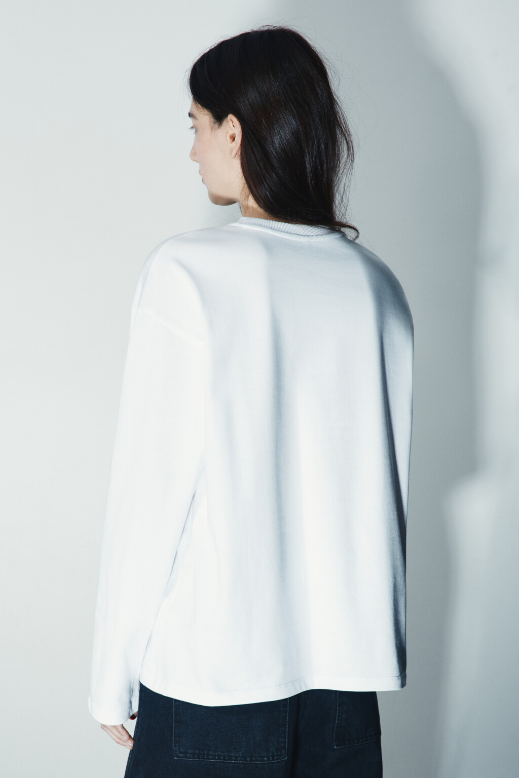 Лонгслив хлопковый с принтом - цвет белый - 3