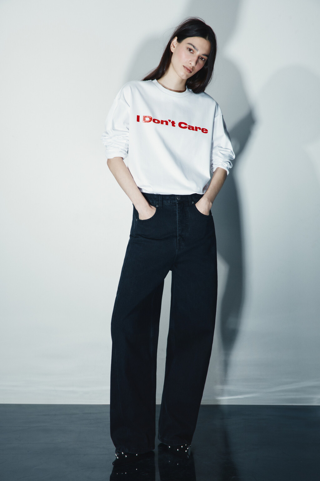 Лонгслив хлопковый с принтом - цвет белый - 4