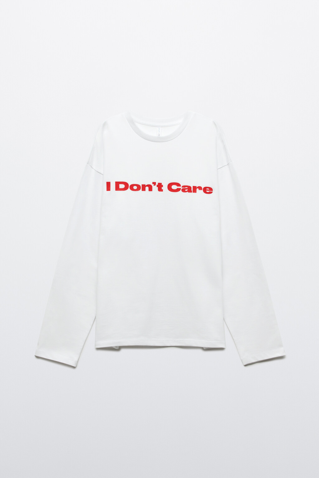 Лонгслив хлопковый с принтом - цвет белый - 1