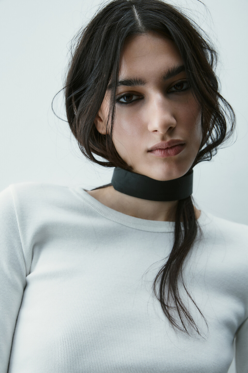 Лонгслив облегающий с вареным эффектом - цвет молочный - 5