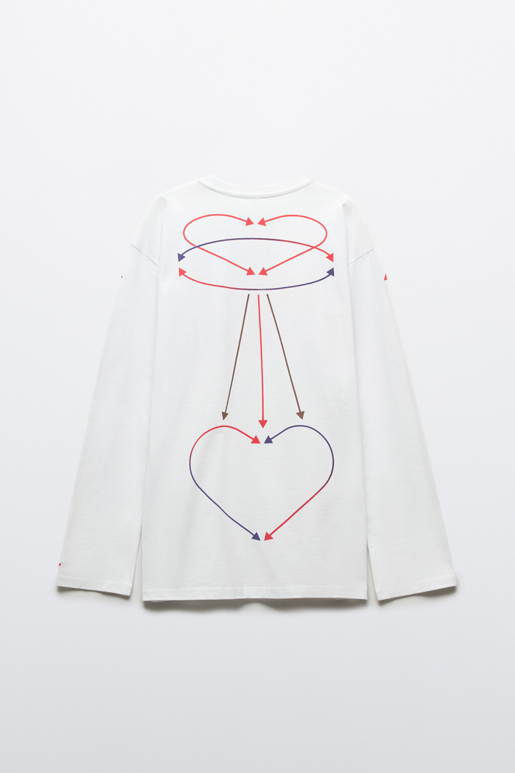 Лонгслив оверсайз с принтом - цвет белый - 11