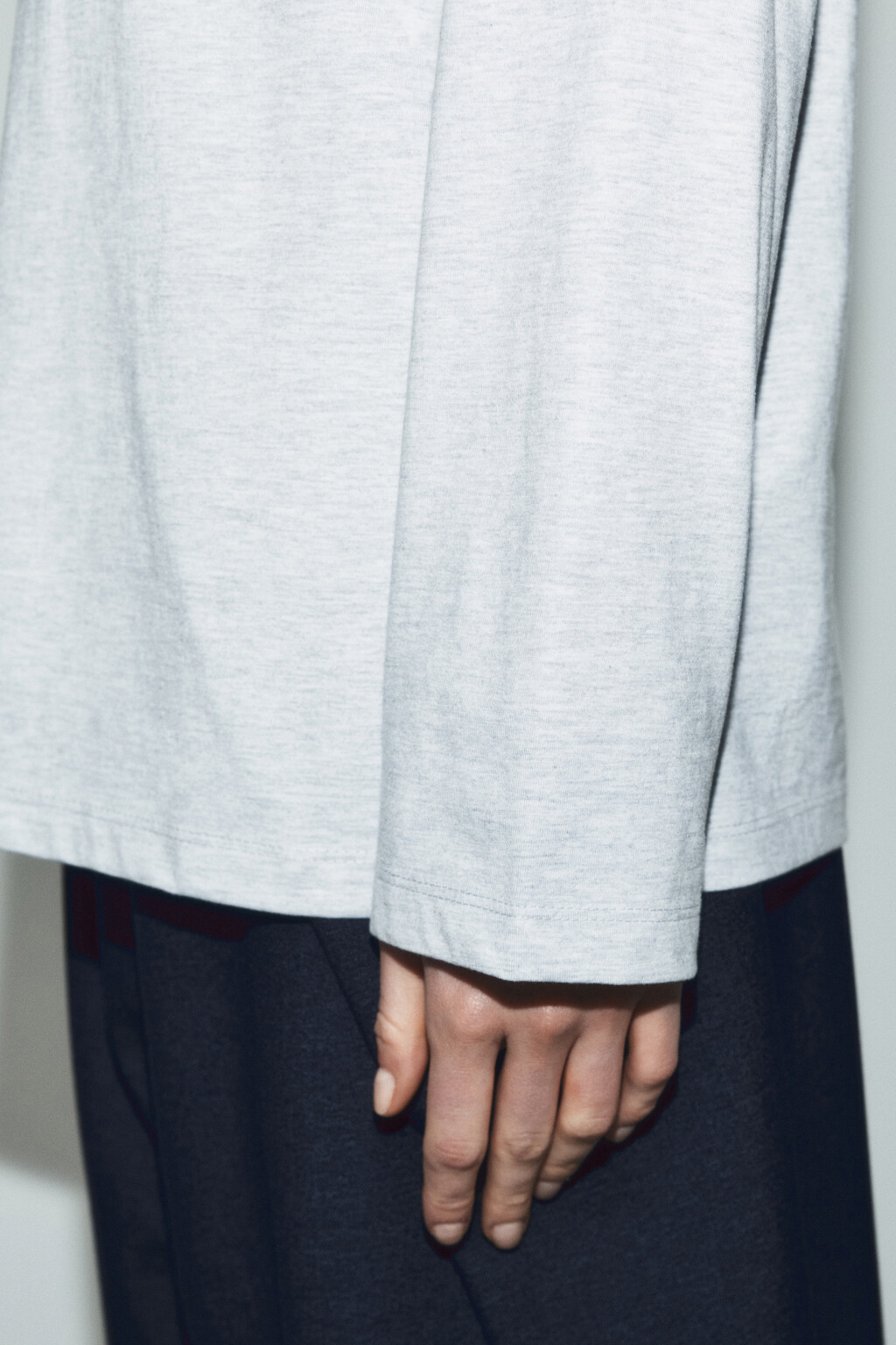 Лонгслив оверсайз с принтом - цвет серый - 9