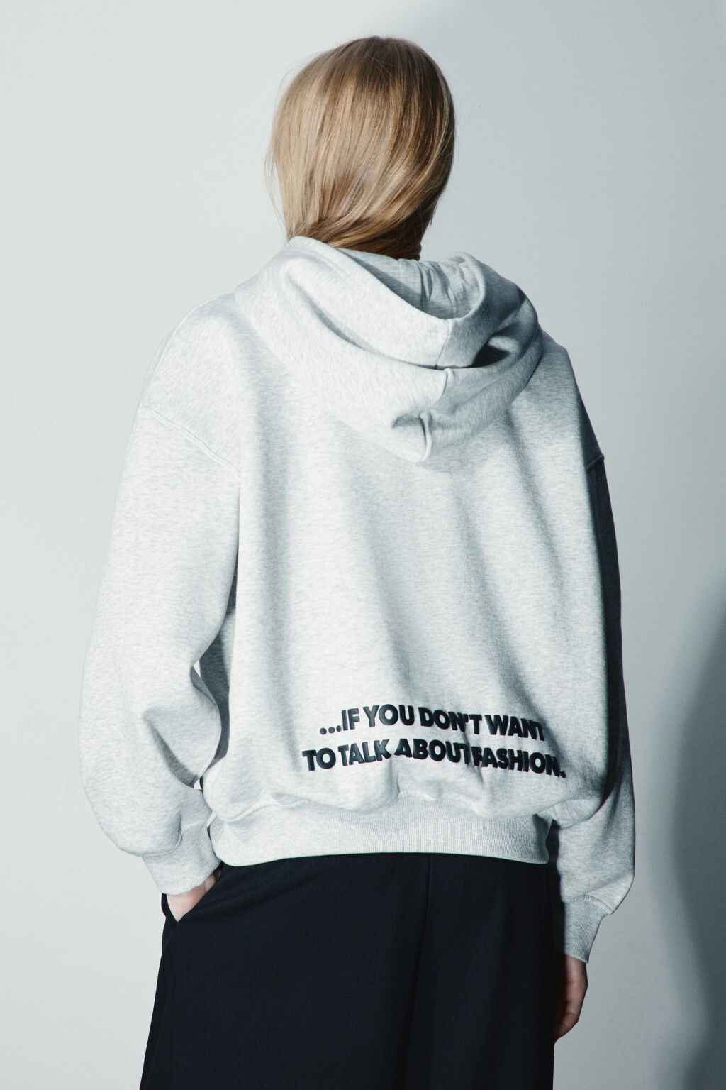 Худи утепленная с принтом - цвет серый - 4