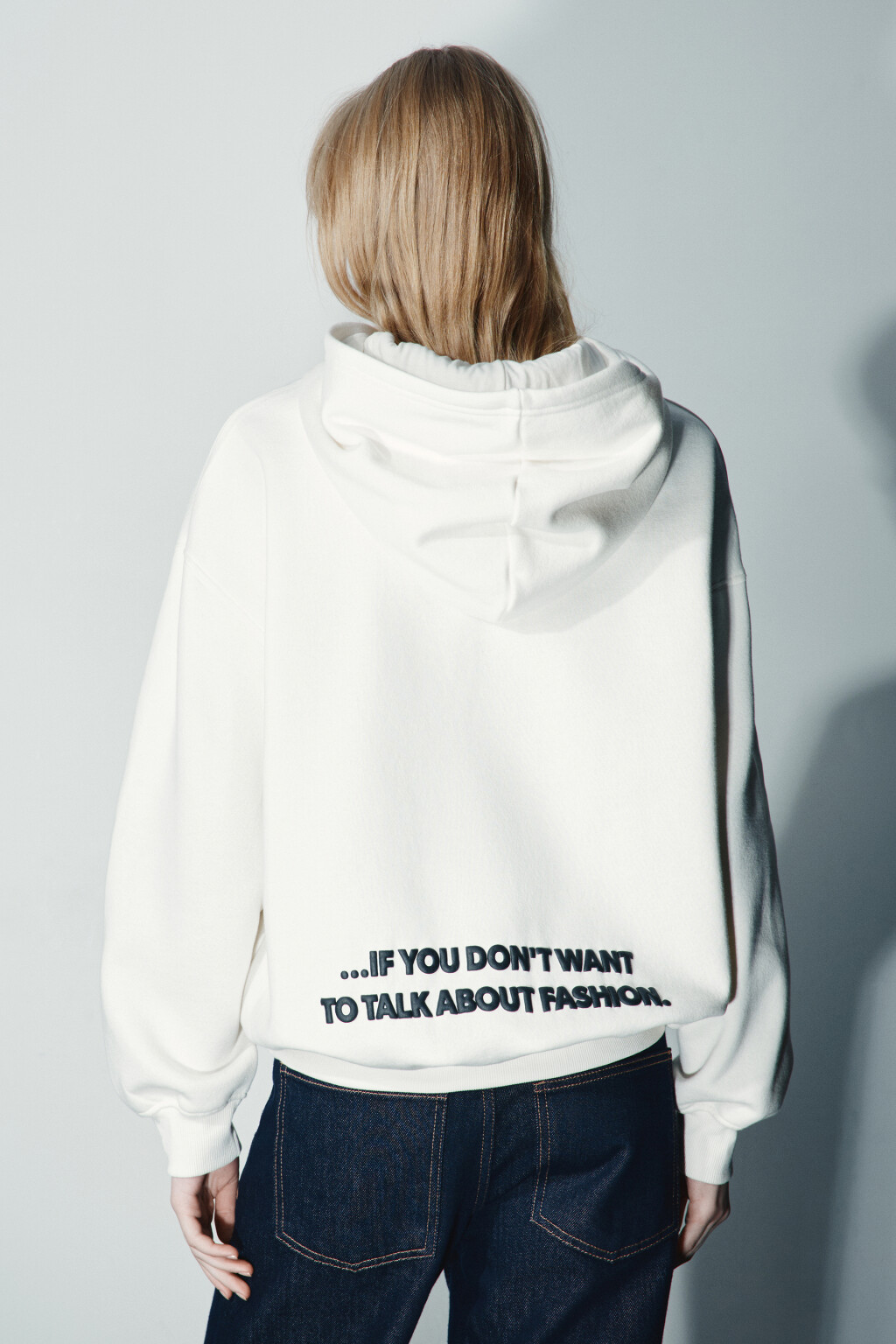 Худи утепленная с принтом - цвет бежевый - 5