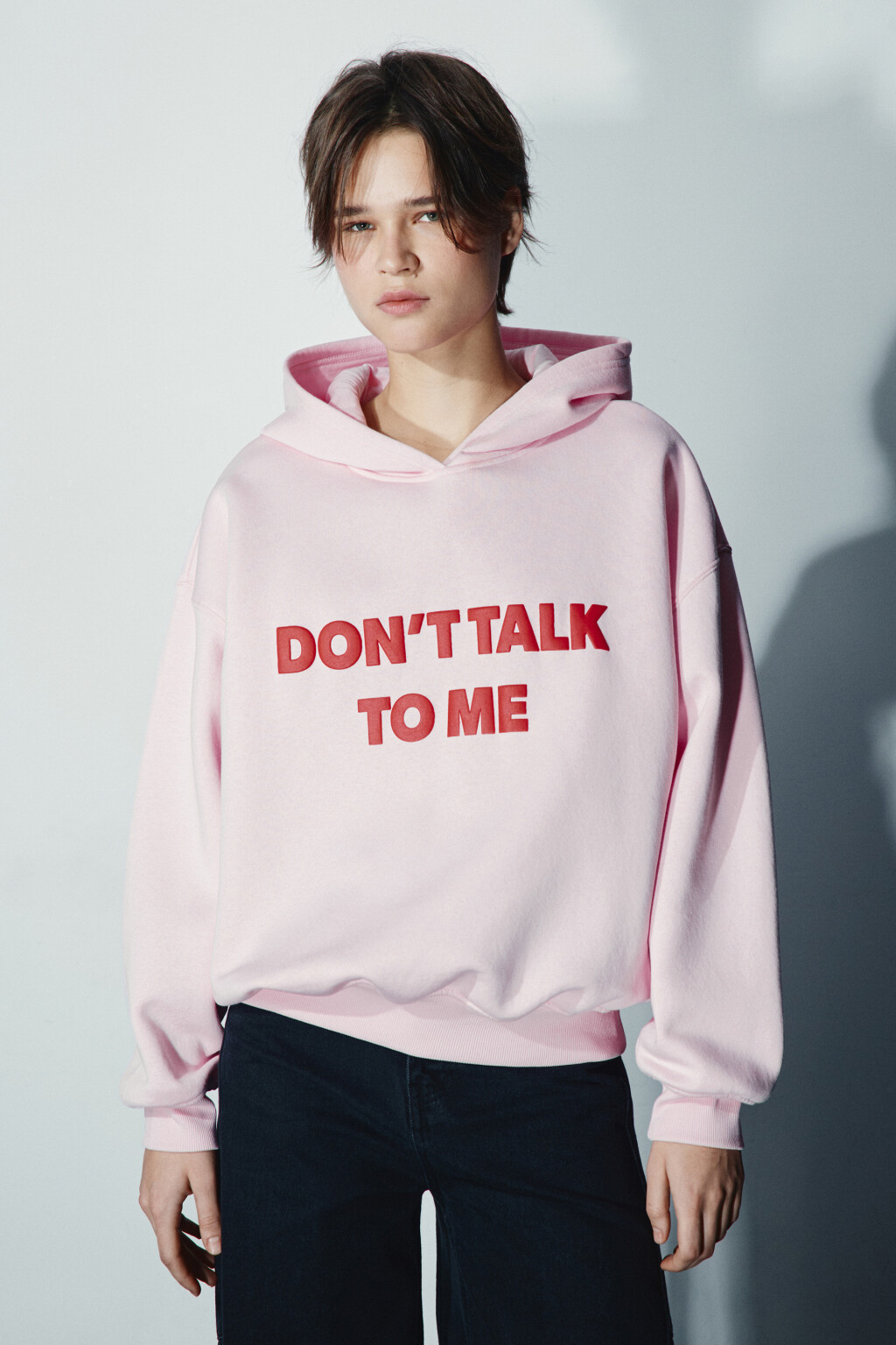 Худи утепленная с принтом - цвет розовый - 3