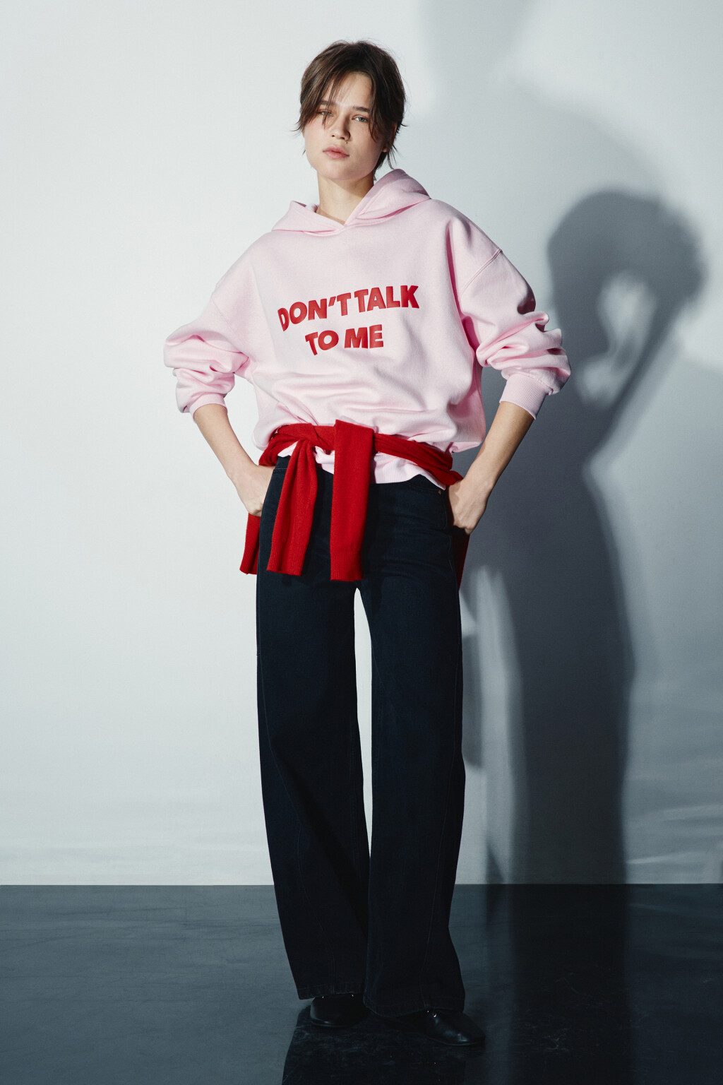 Худи утепленная с принтом - цвет розовый - 5