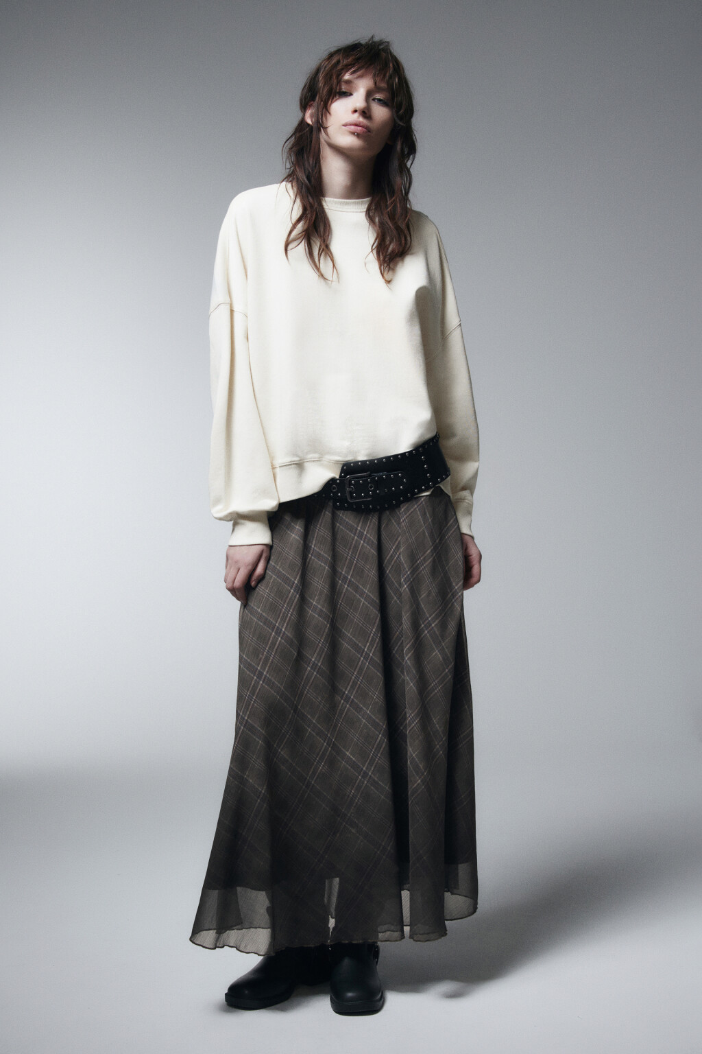 Свитшот с вареным эффектом - цвет бежевый - 4