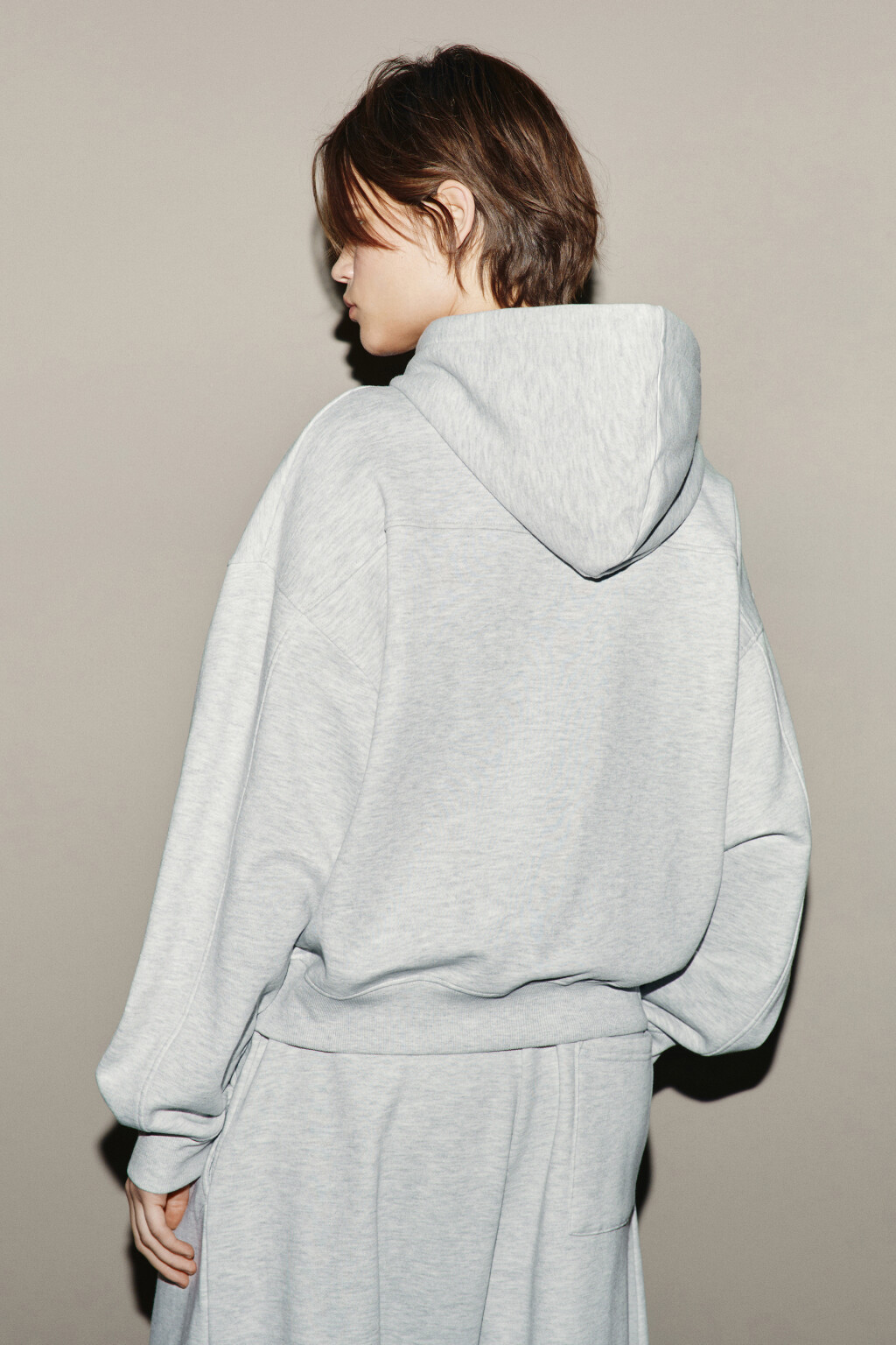 Худи-зипка с капюшоном из футера - цвет серый - 4