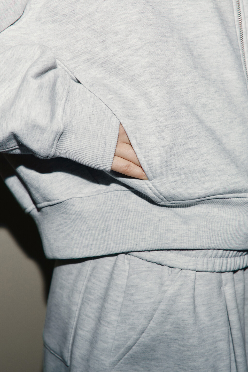 Худи-зипка с капюшоном из футера - цвет серый - 7