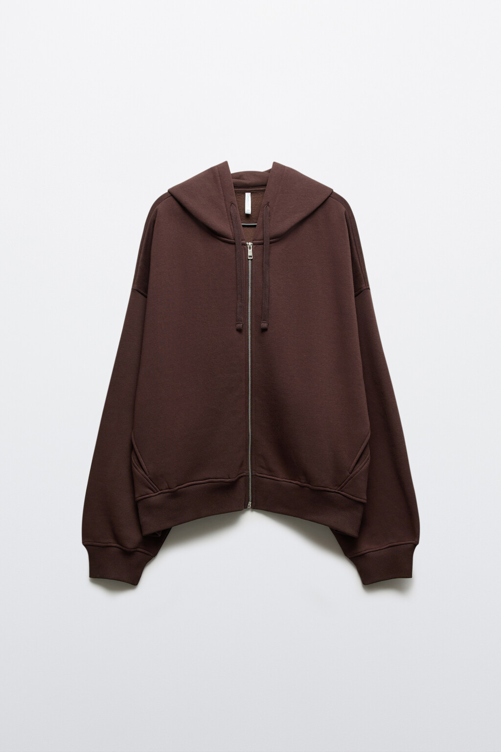 Худи-зипка с капюшоном из футера - цвет коричневый - 1