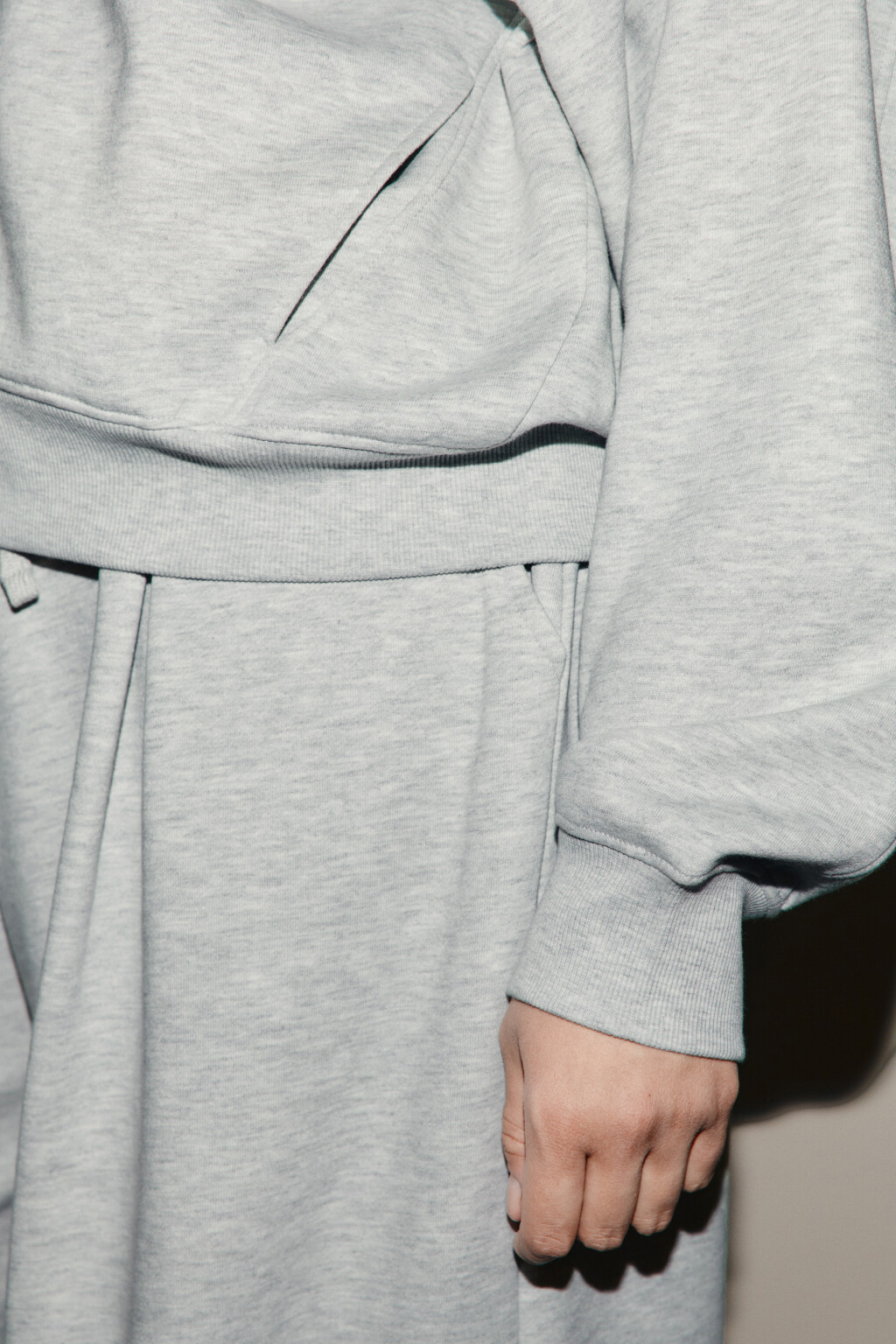 Худи-зипка с капюшоном из футера - цвет серый - 6