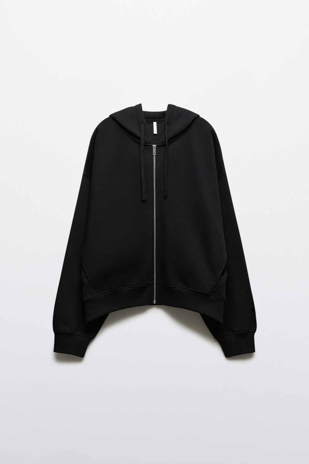 Худи-зипка с капюшоном из футера - цвет черный - 1