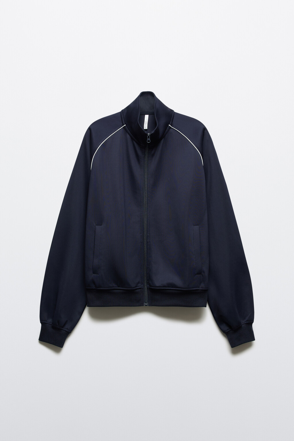 Куртка-олимпийка с лампасами - цвет синий - 8