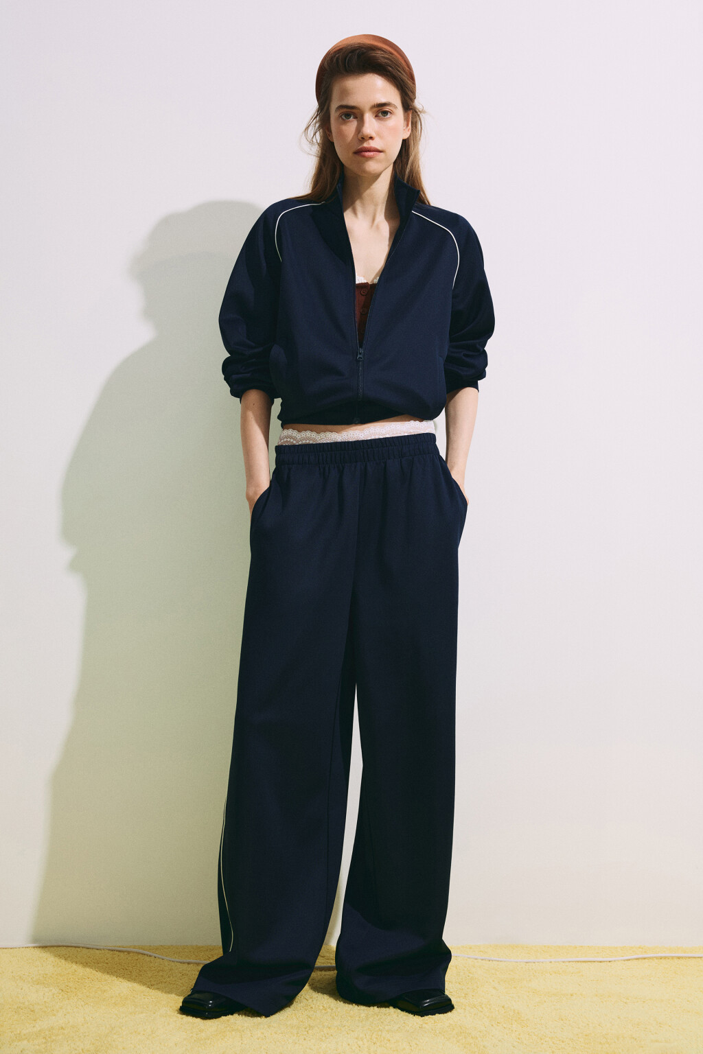 Куртка-олимпийка с лампасами - цвет синий - 5