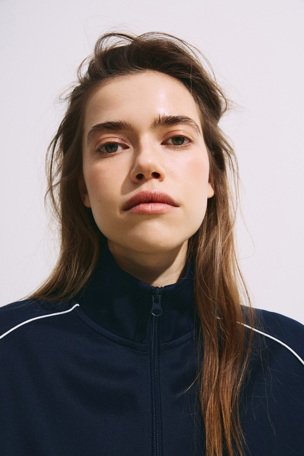 Куртка-олимпийка с лампасами - цвет синий - 6