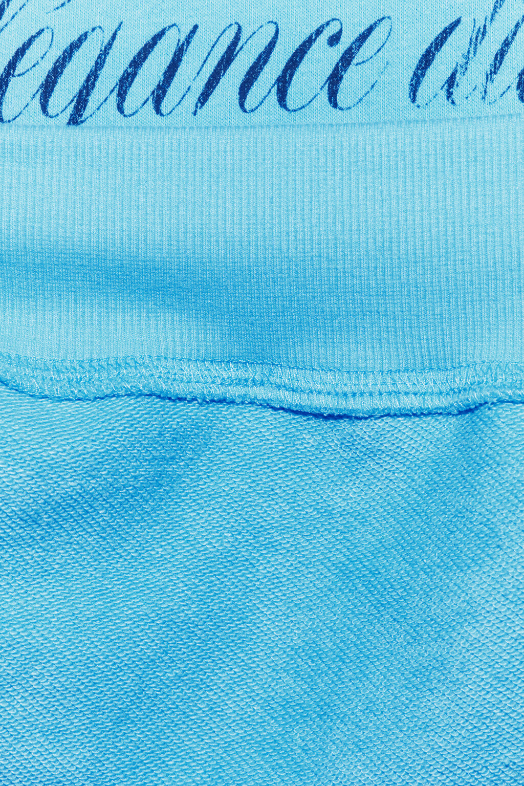 Свитшот оверсайз из футера с принтом - цвет синий - 7