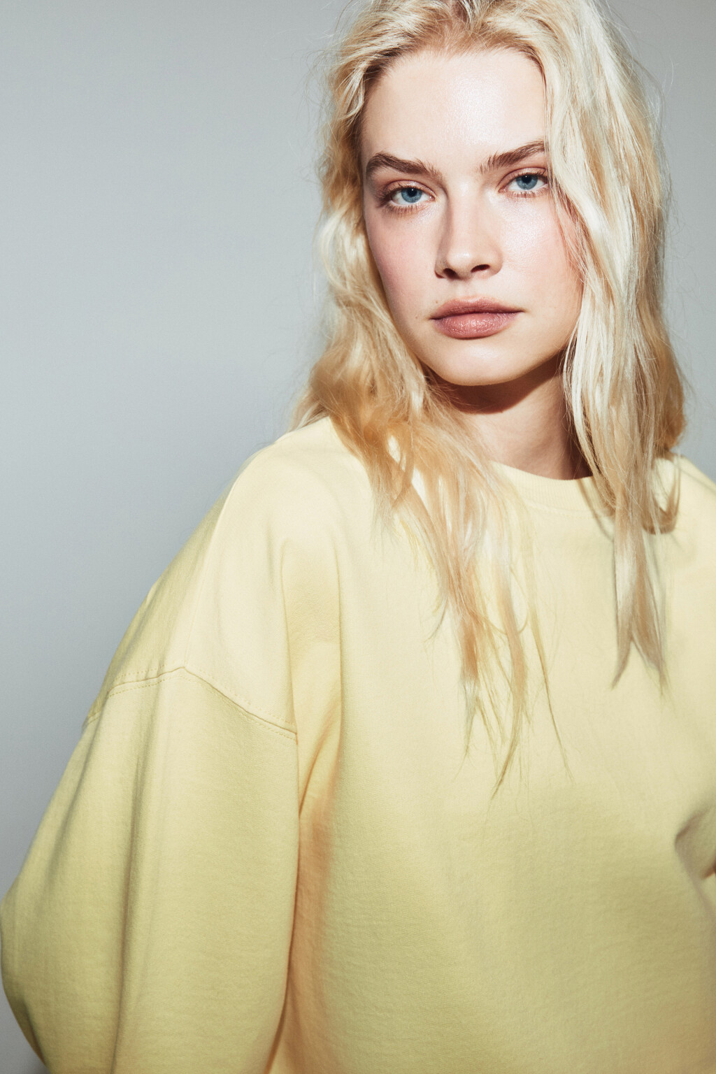 Свитшот базовый из хлопкового трикотажа - цвет желтый - 6