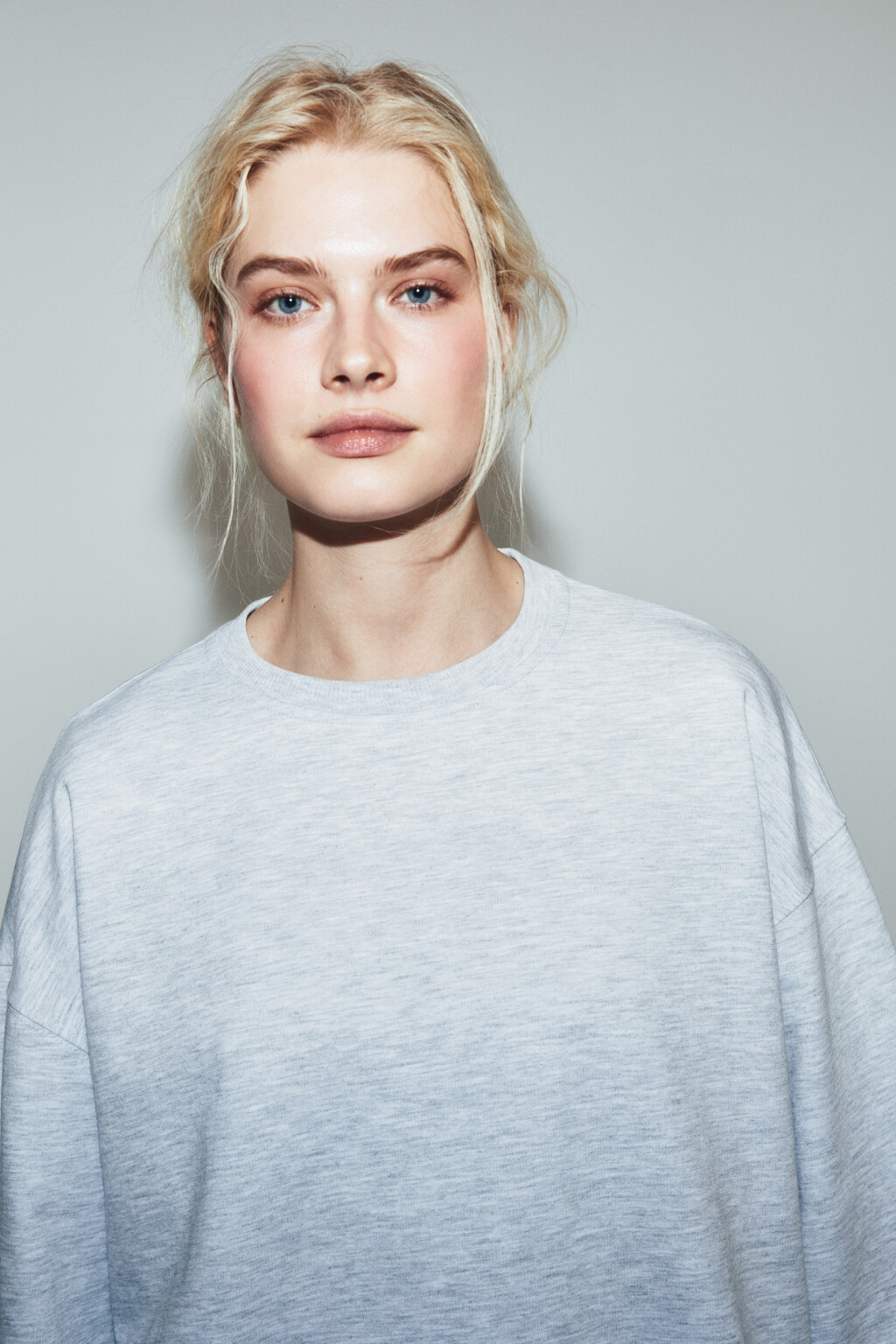 Свитшот базовый из хлопкового трикотажа - цвет серый - 6